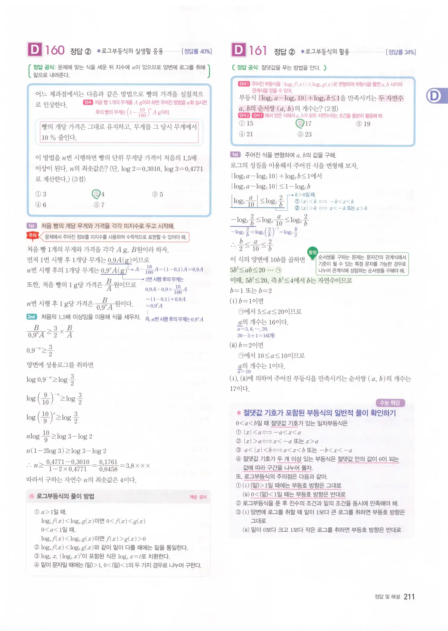 자이스토리 고2 수학1 해설 213