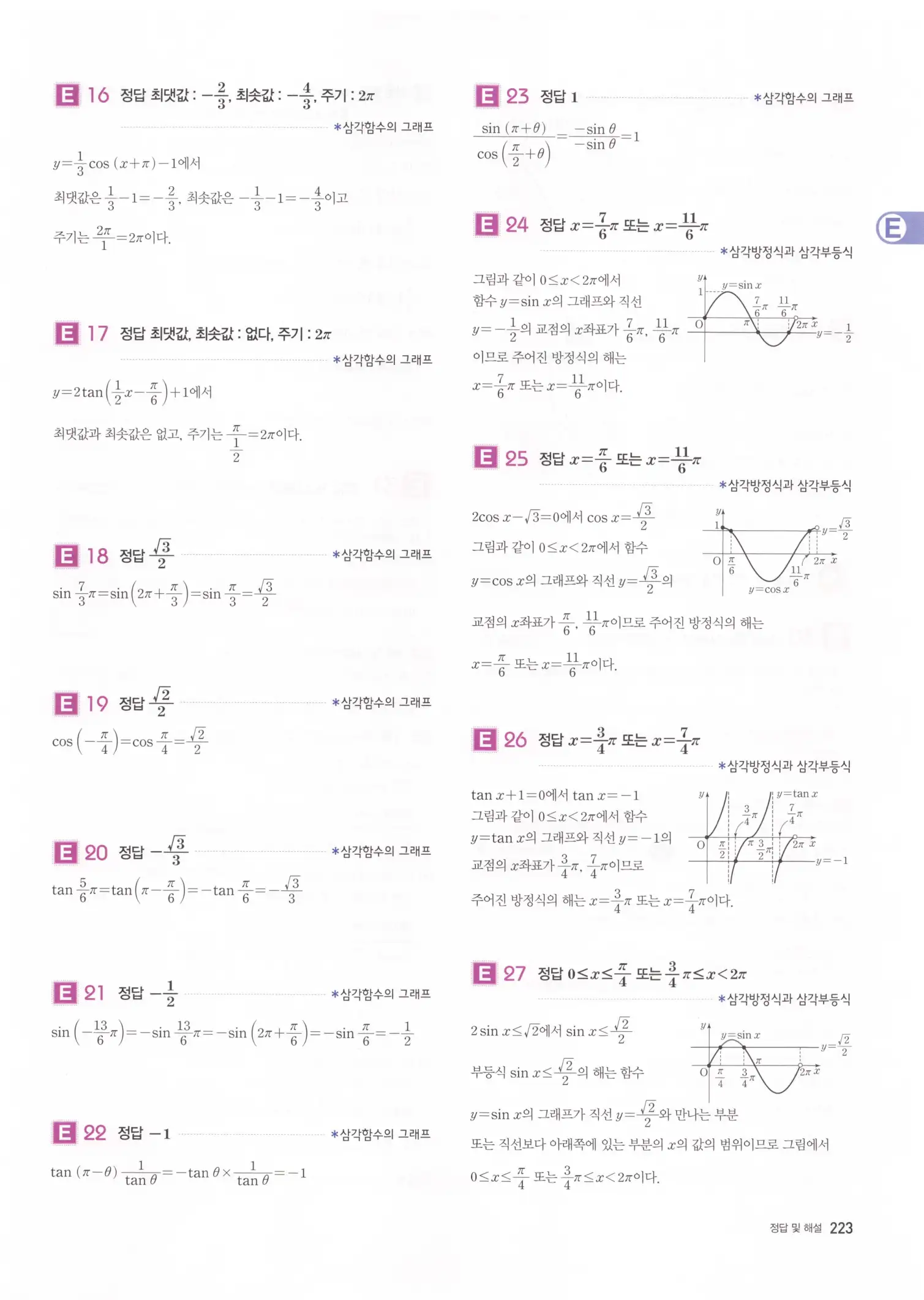 자이스토리 고2 수학1 해설 225