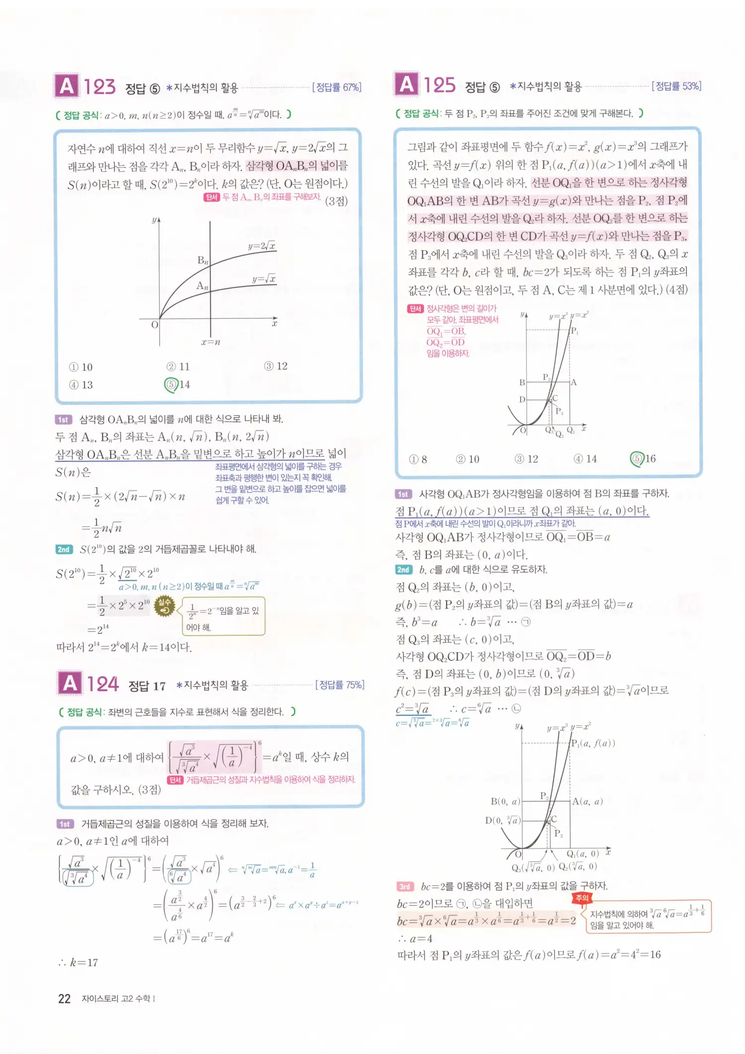 자이스토리 고2 수학1 해설 24