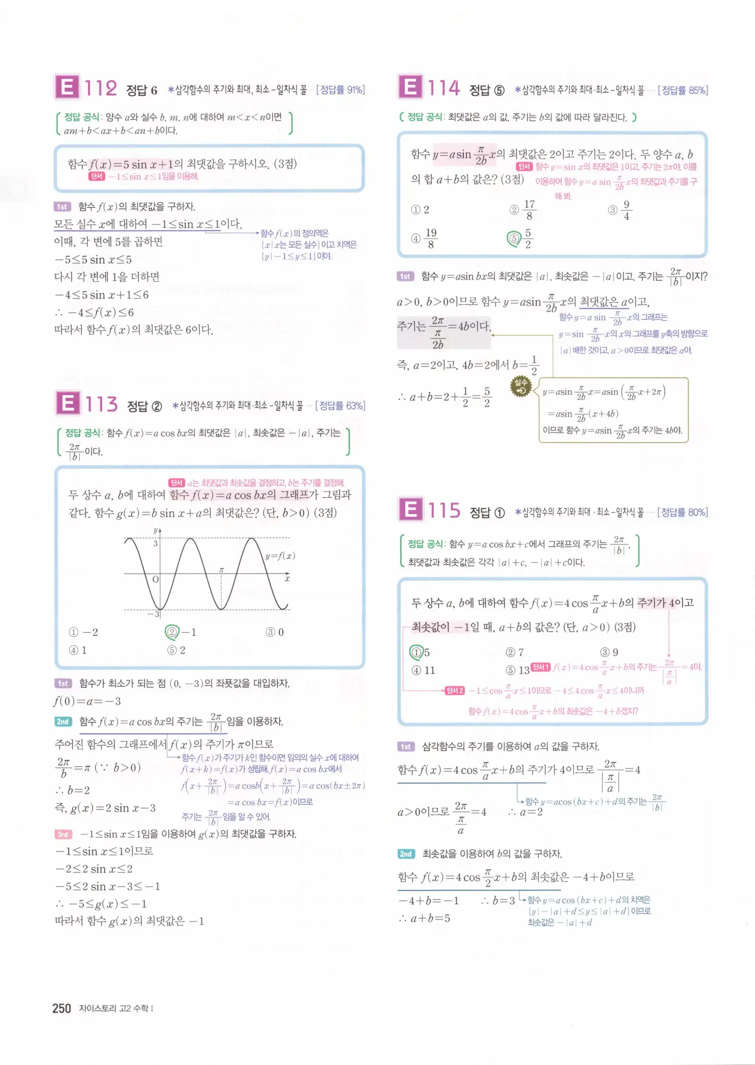 자이스토리 고2 수학1 해설 252