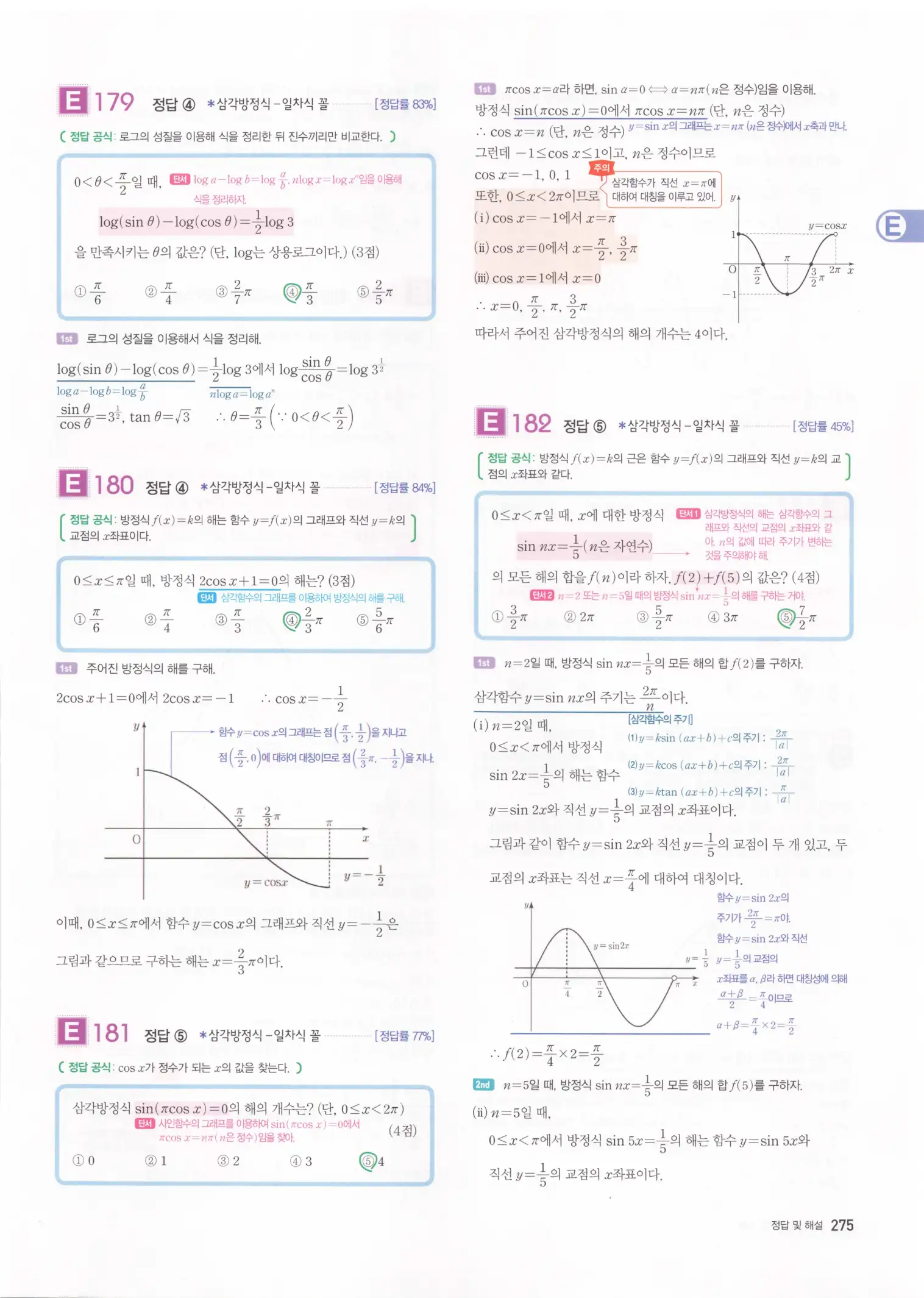 자이스토리 고2 수학1 해설 277