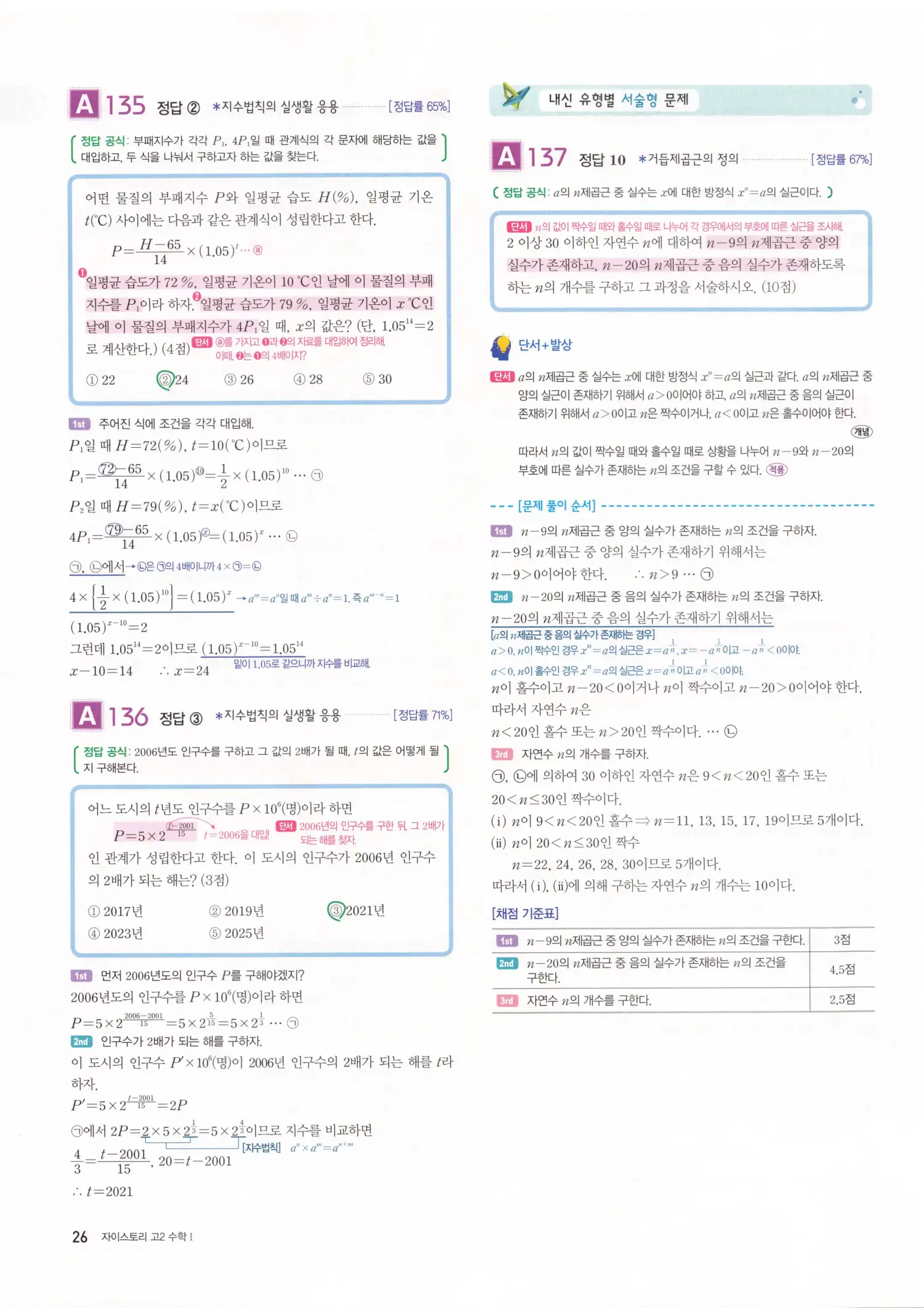 자이스토리 고2 수학1 해설 28