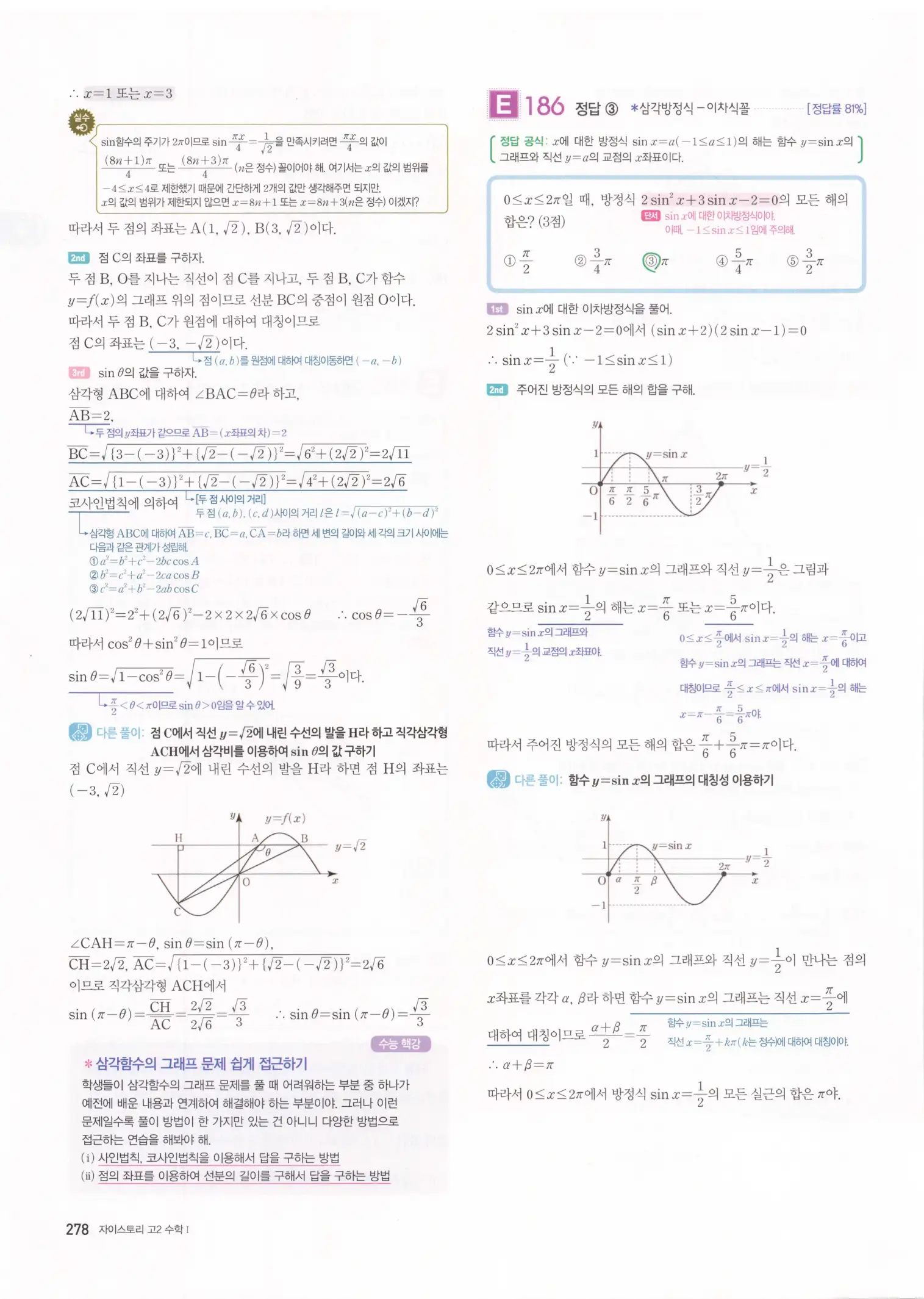 자이스토리 고2 수학1 해설 280