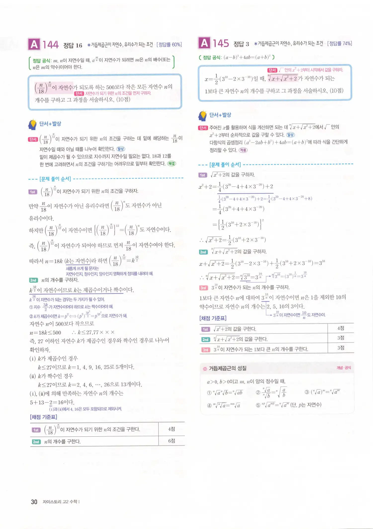 자이스토리 고2 수학1 해설 32