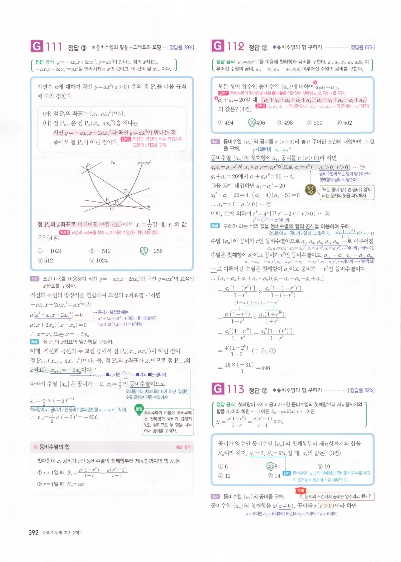 자이스토리 고2 수학1 해설 394