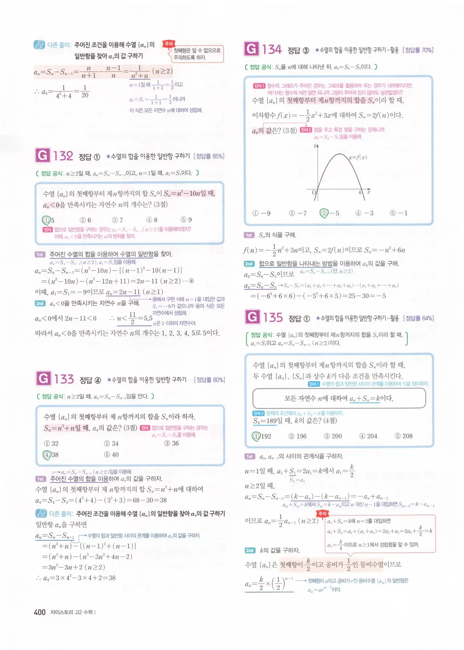 자이스토리 고2 수학1 해설 402