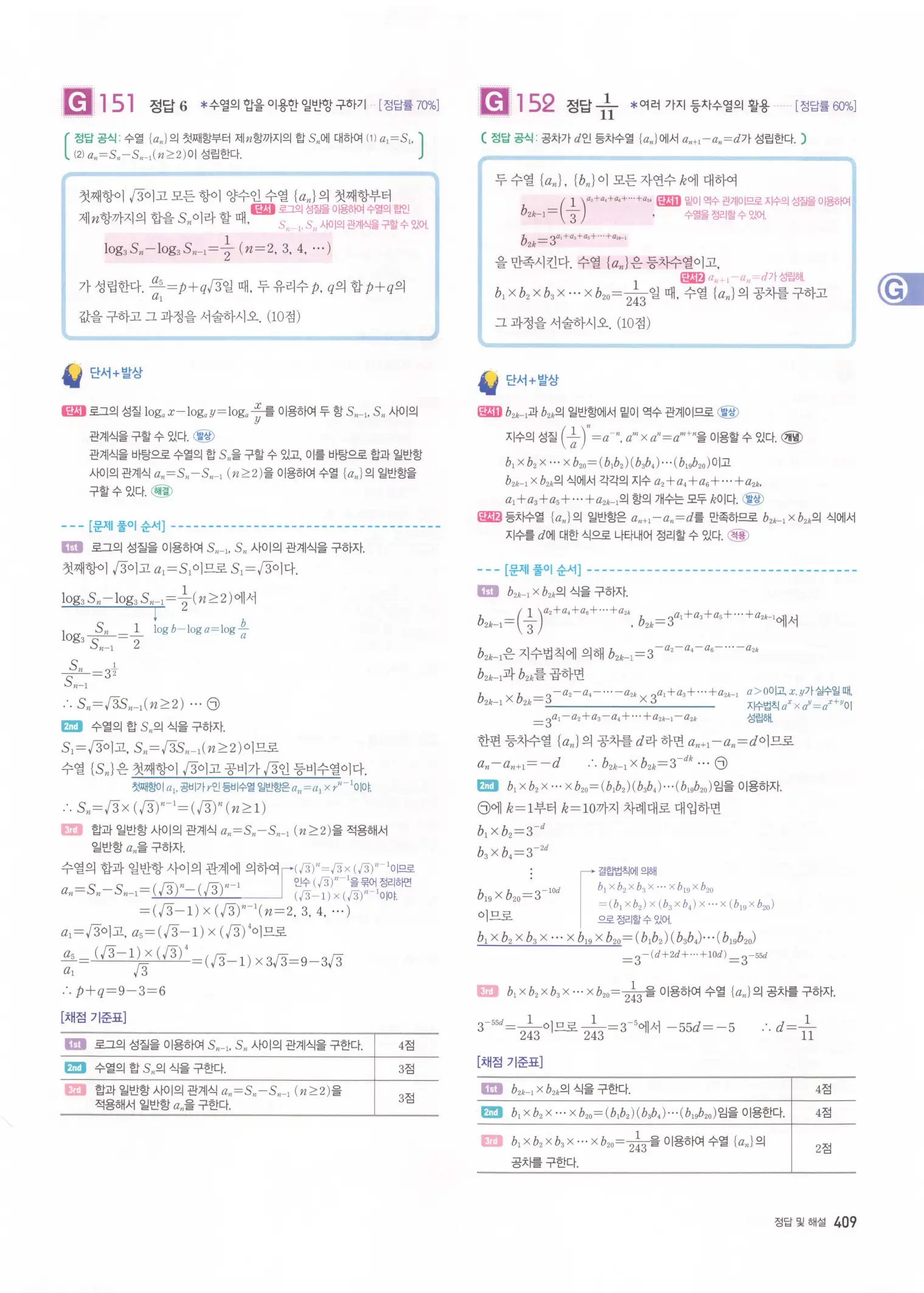 자이스토리 고2 수학1 해설 411