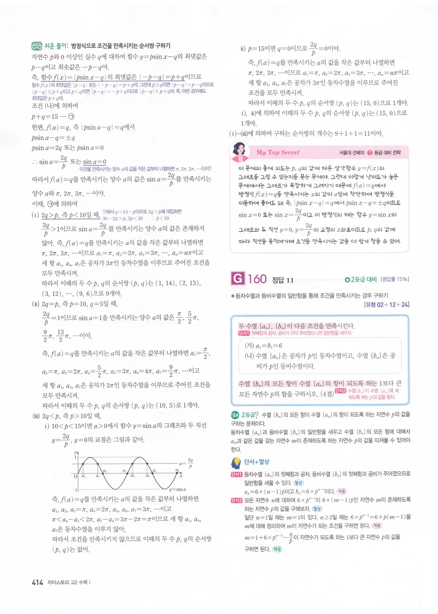 자이스토리 고2 수학1 해설 416