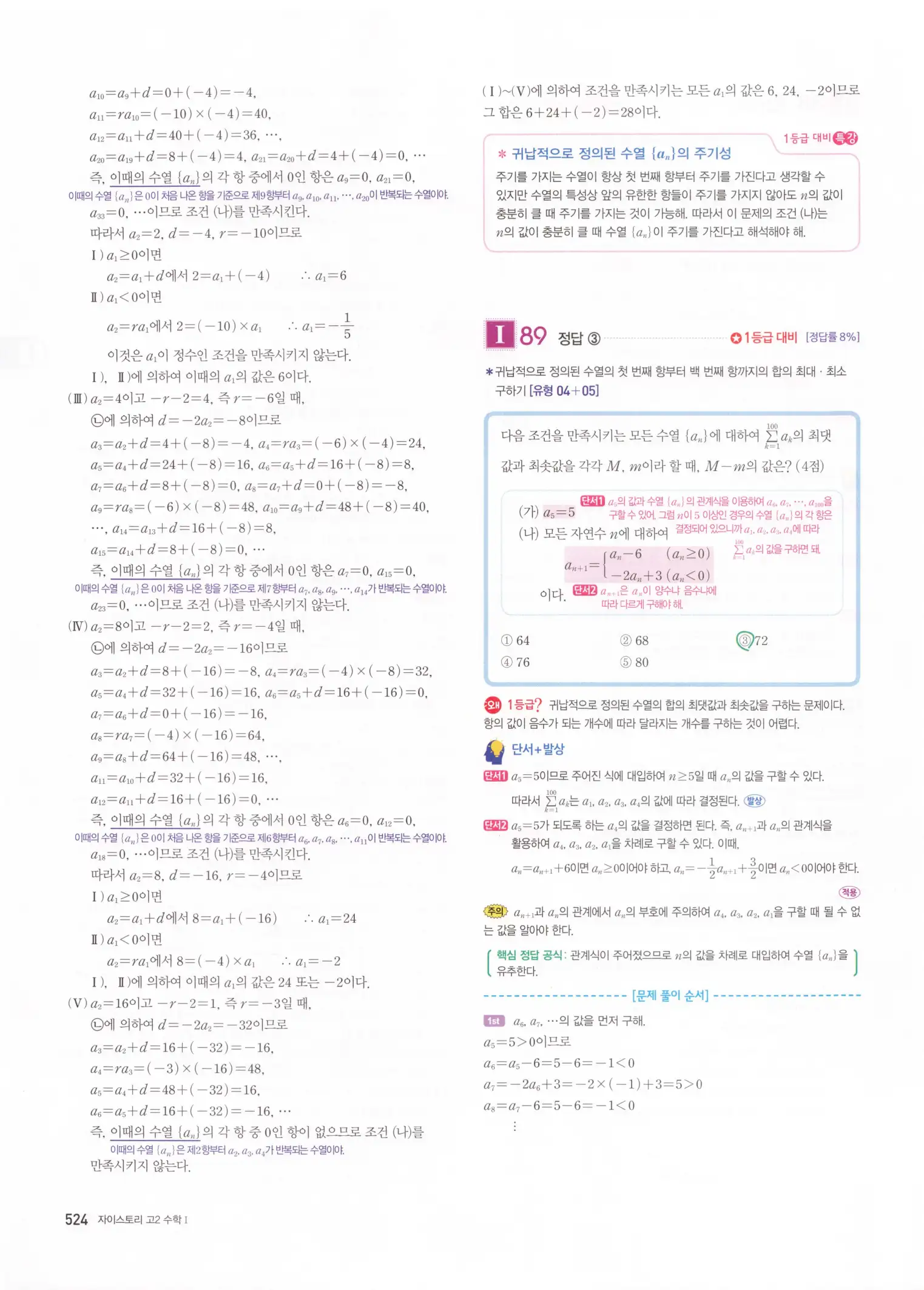 자이스토리 고2 수학1 해설 526