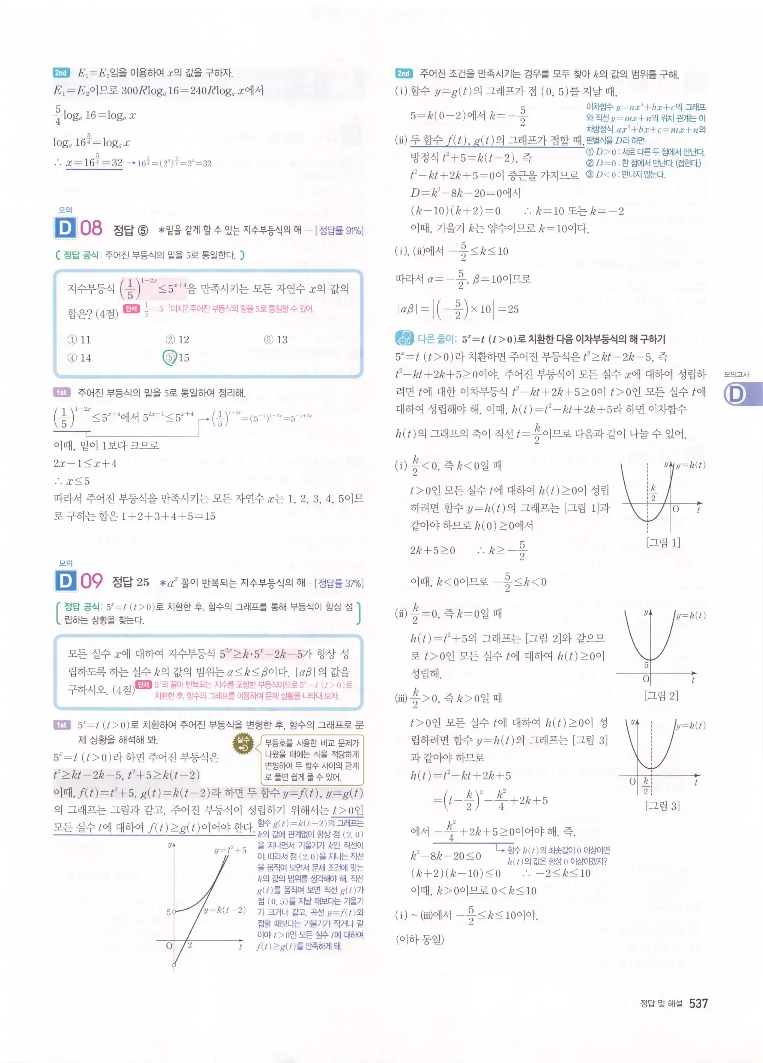자이스토리 고2 수학1 해설 539