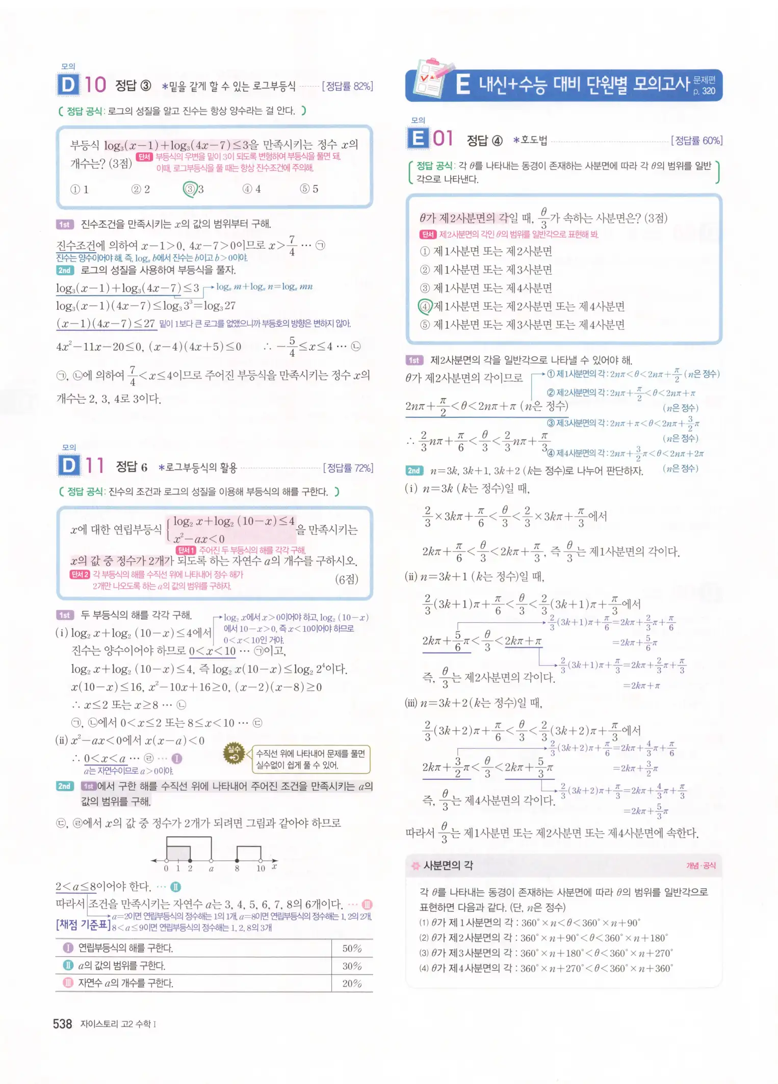 자이스토리 고2 수학1 해설 540