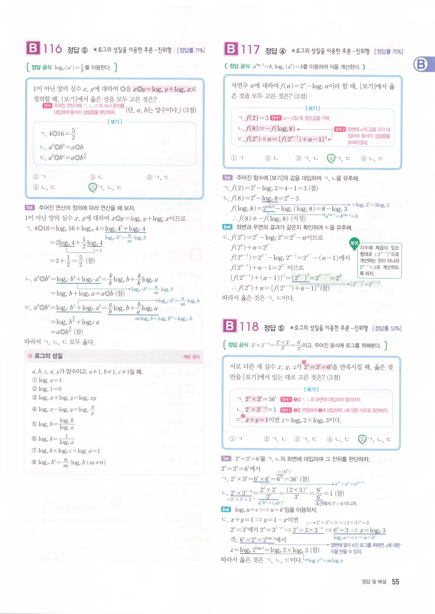 자이스토리 고2 수학1 해설 57