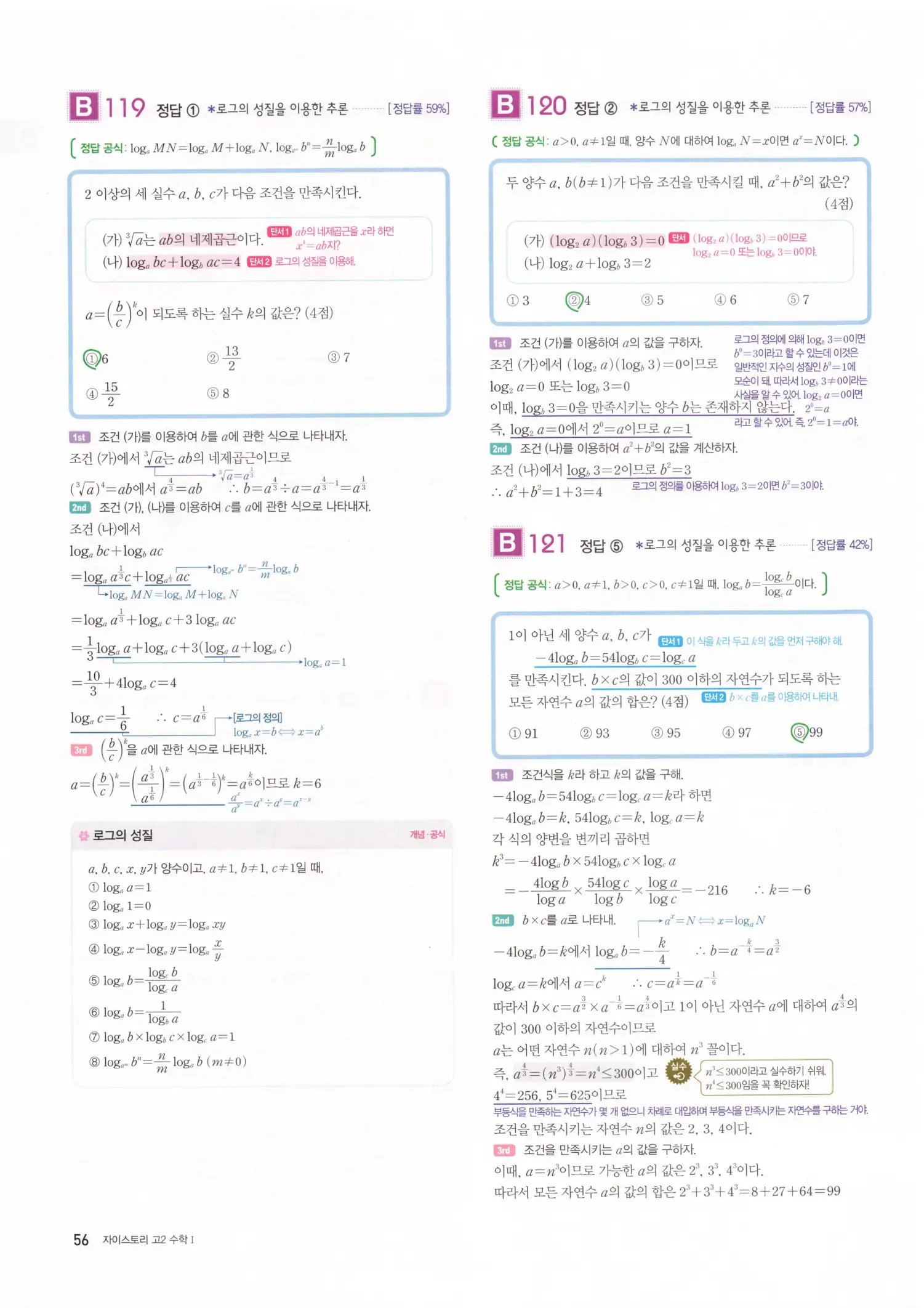 자이스토리 고2 수학1 해설 58
