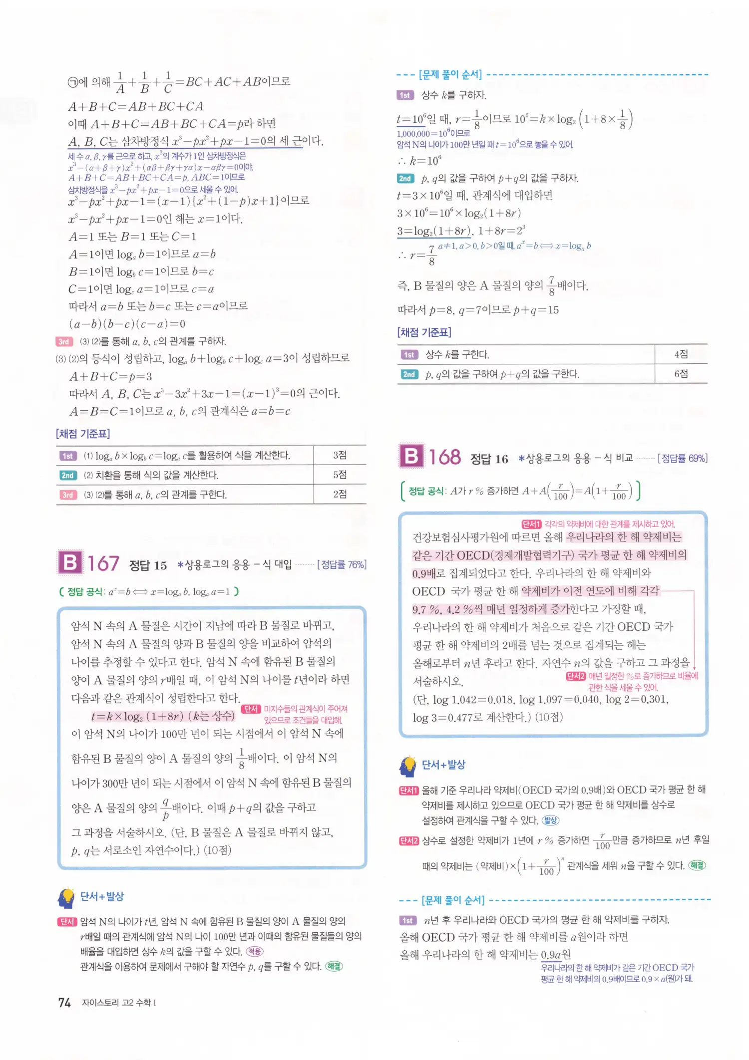 자이스토리 고2 수학1 해설 76