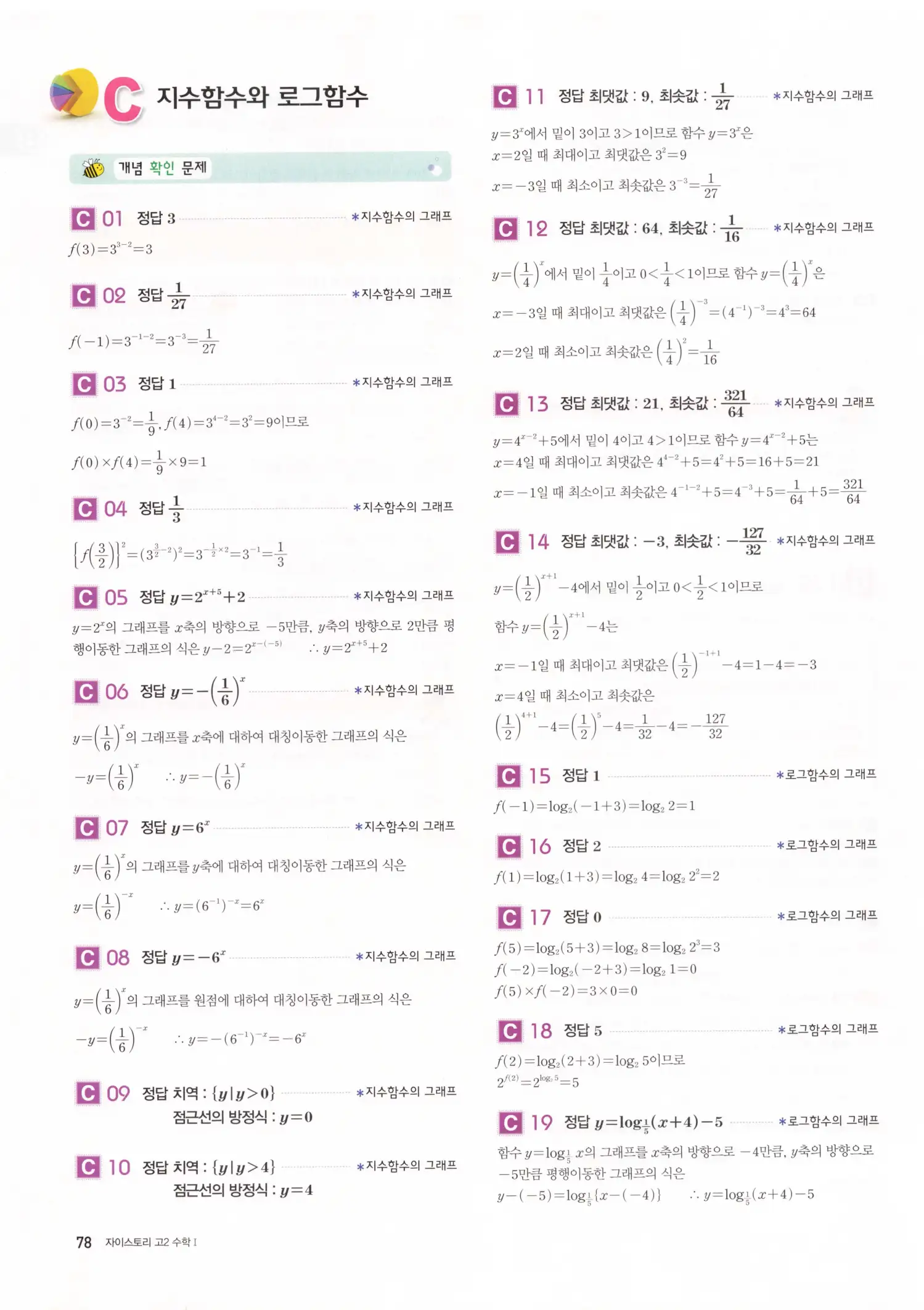 자이스토리 고2 수학1 해설 80