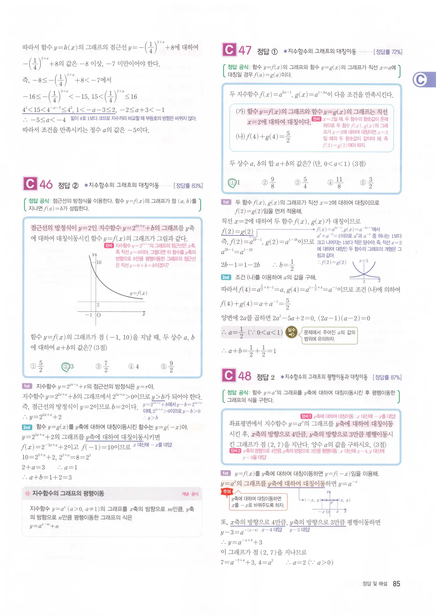 자이스토리 고2 수학1 해설 87