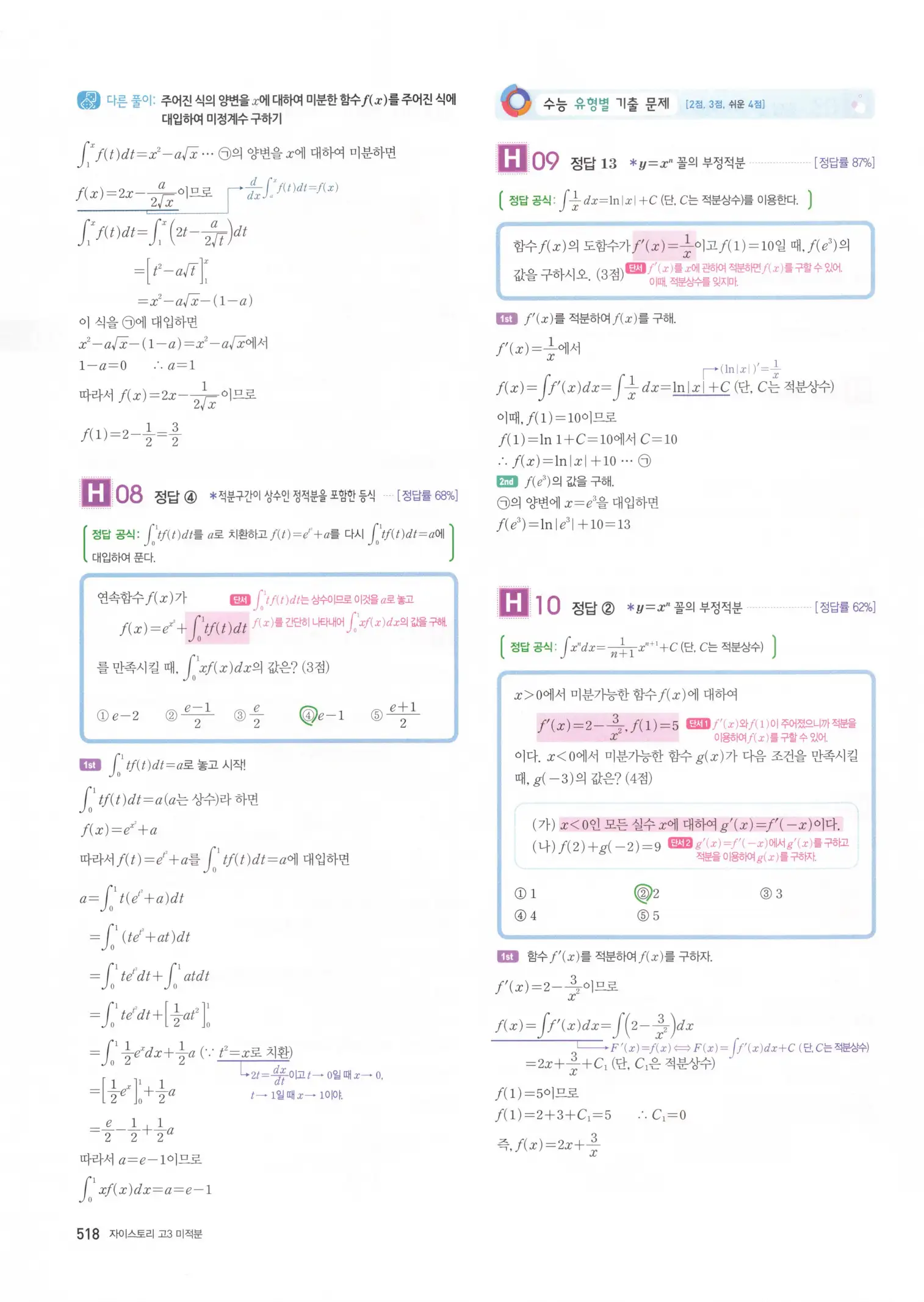 자이스토리 고3 미적분 해설2 120