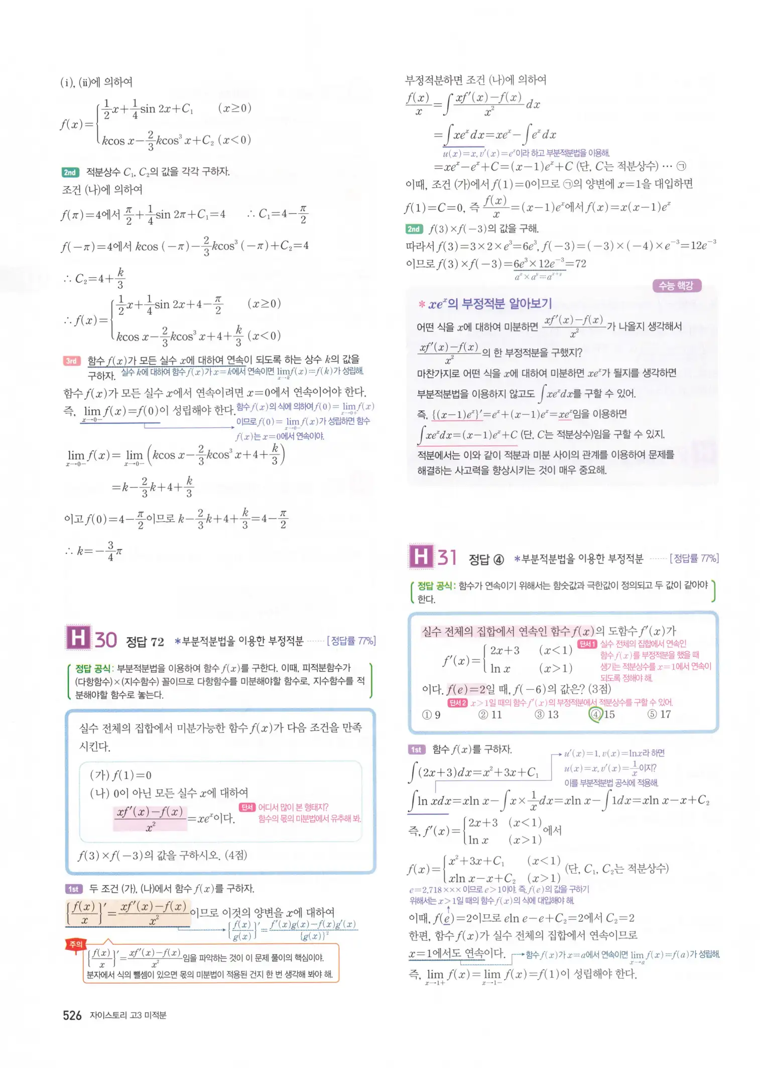 자이스토리 고3 미적분 해설2 128