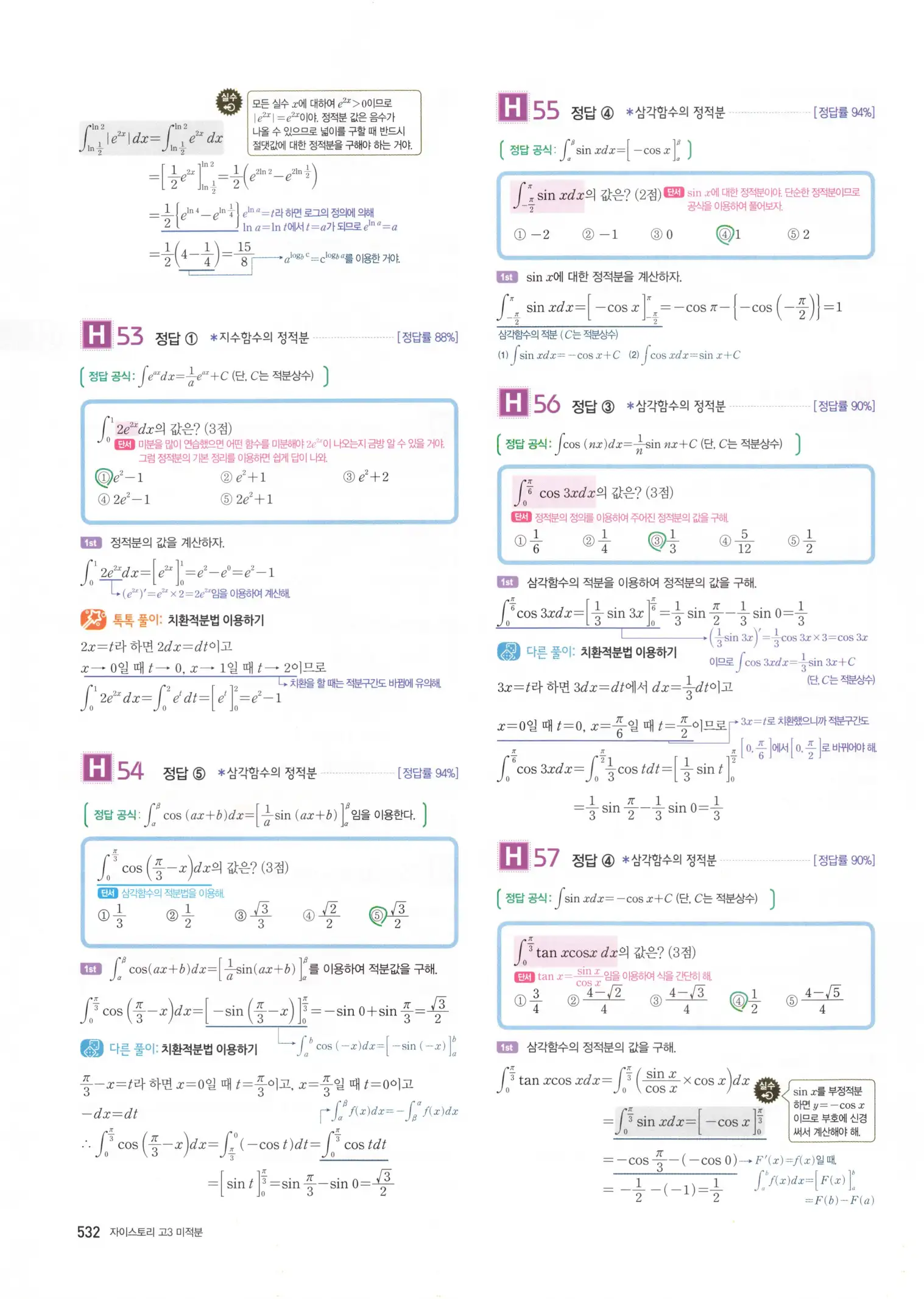 자이스토리 고3 미적분 해설2 134