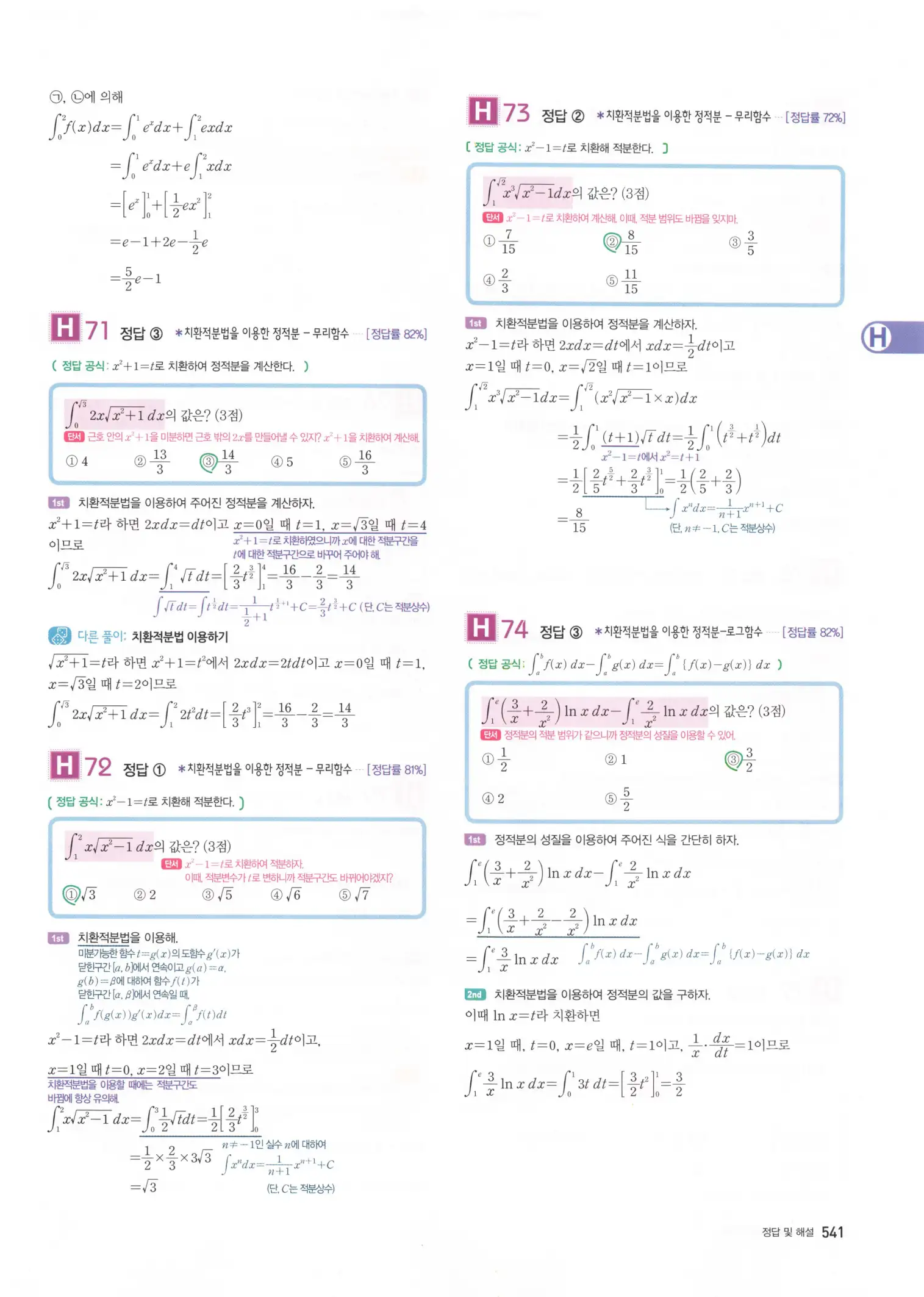 자이스토리 고3 미적분 해설2 143