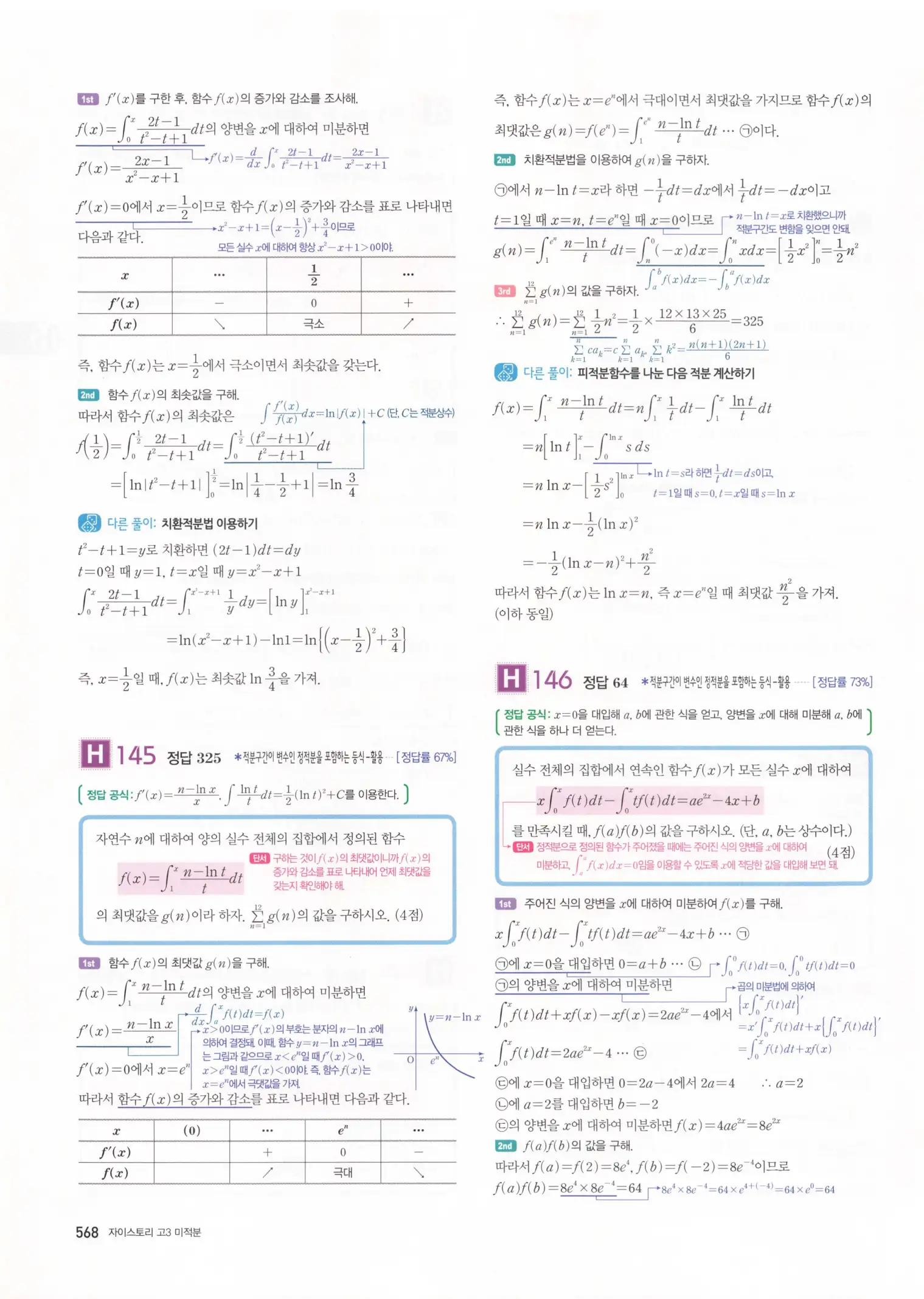 자이스토리 고3 미적분 해설2 170