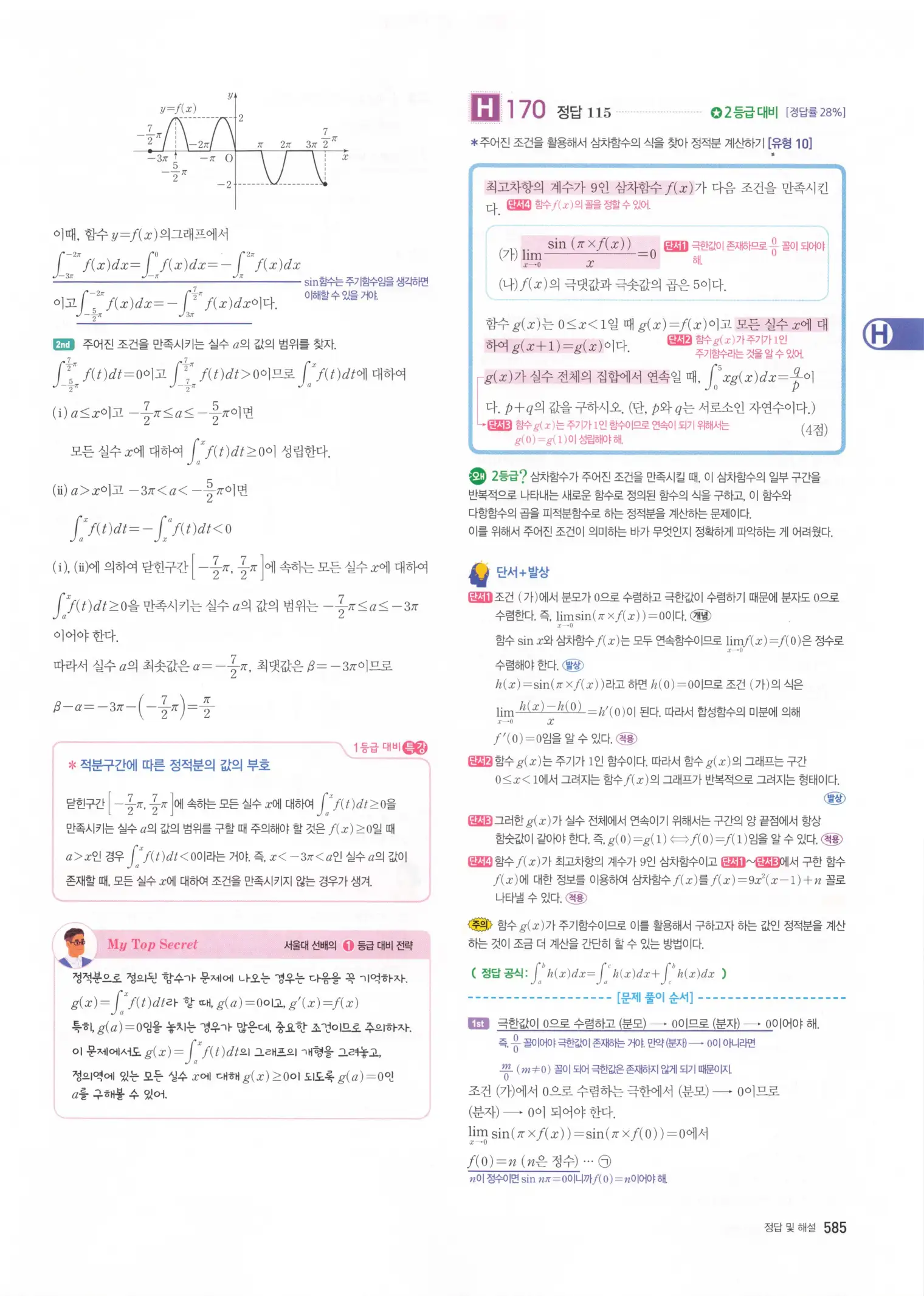 자이스토리 고3 미적분 해설2 187