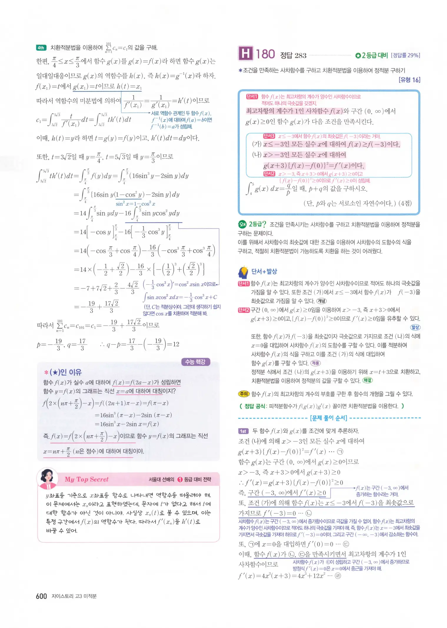자이스토리 고3 미적분 해설2 202