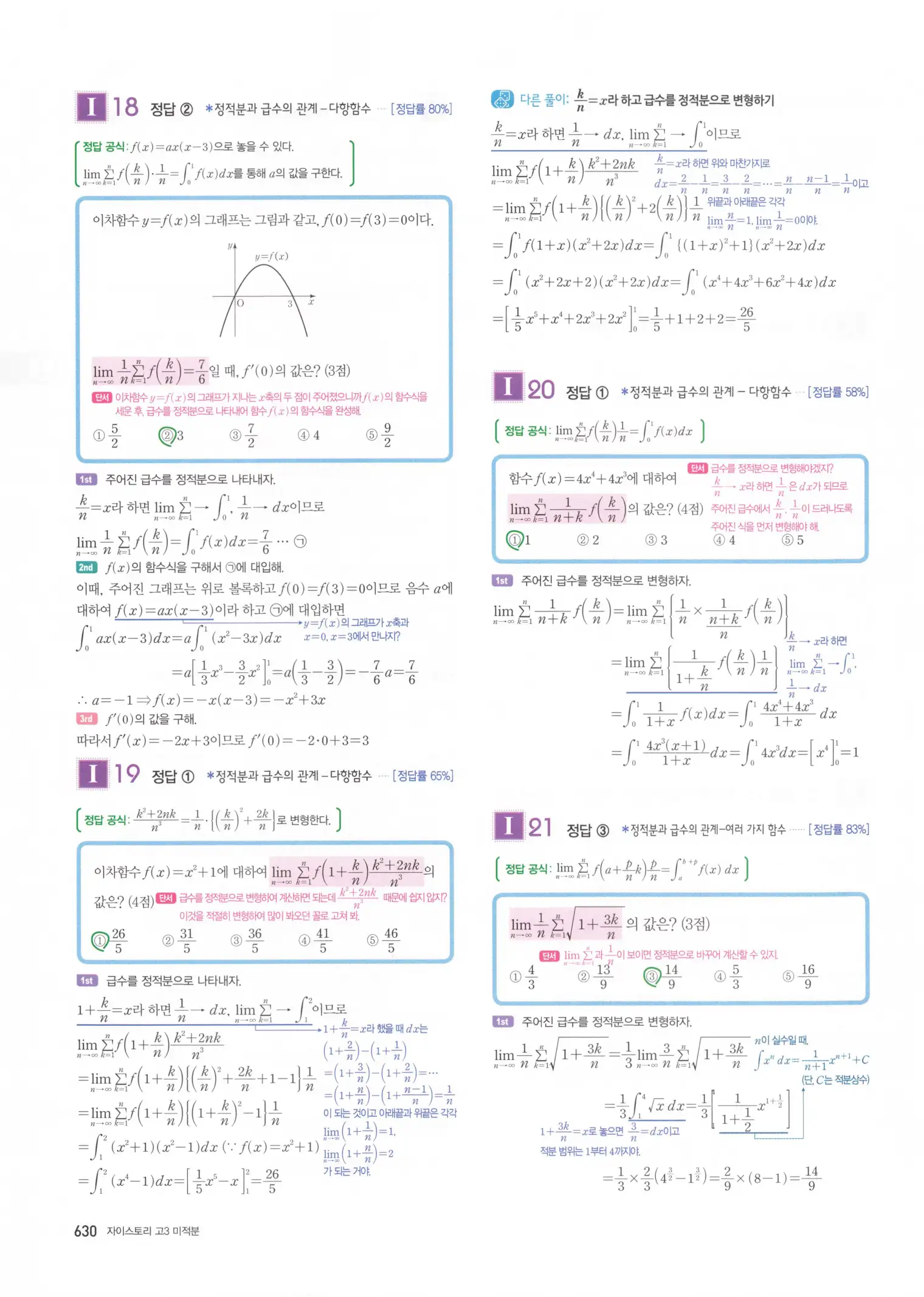 자이스토리 고3 미적분 해설2 232