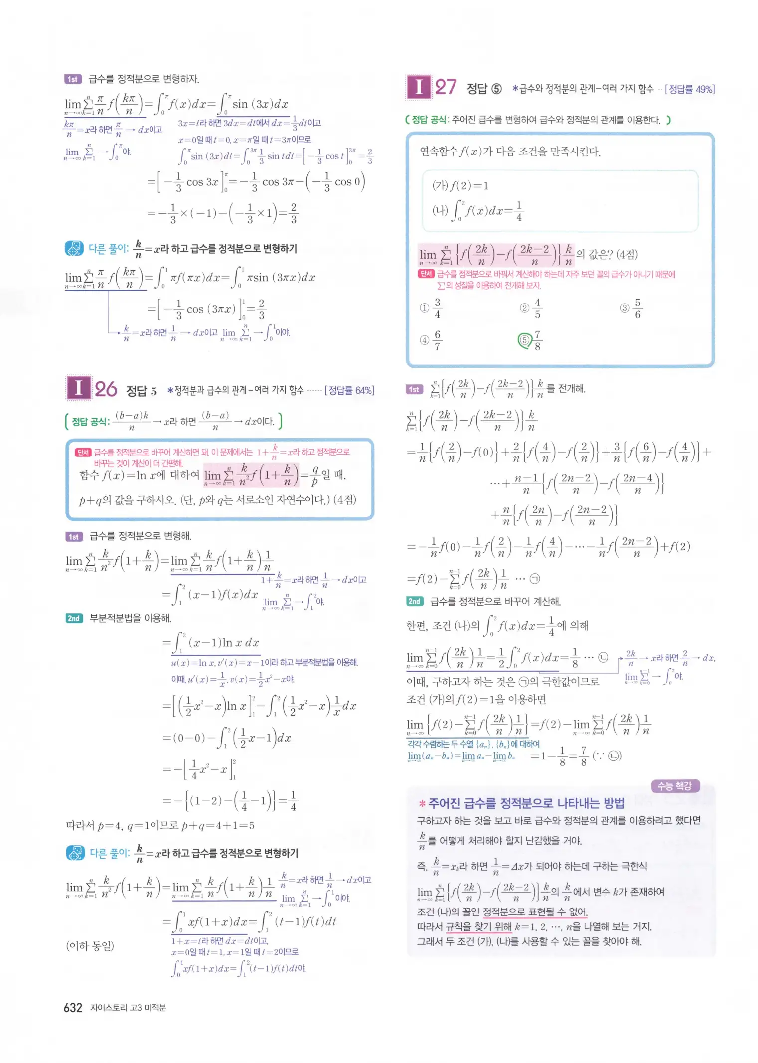 자이스토리 고3 미적분 해설2 234