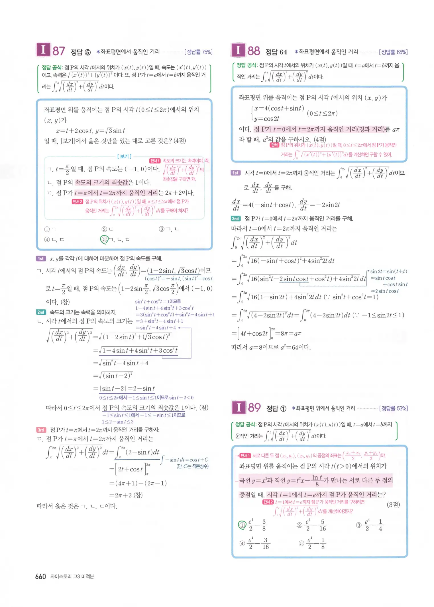 자이스토리 고3 미적분 해설2 262