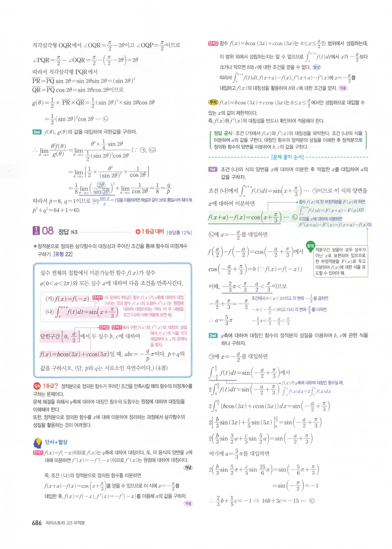 자이스토리 고3 미적분 해설2 288