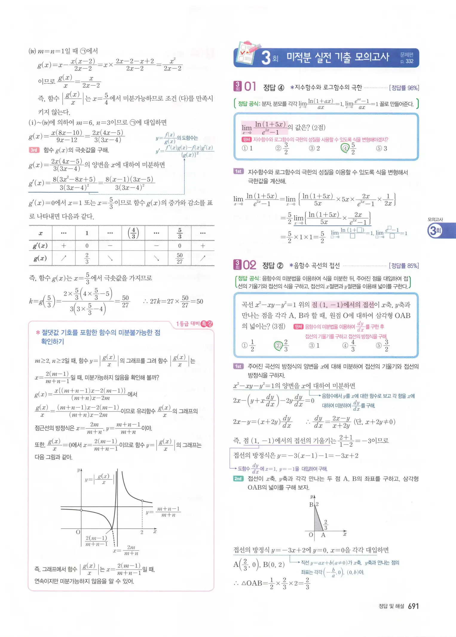 자이스토리 고3 미적분 해설2 293
