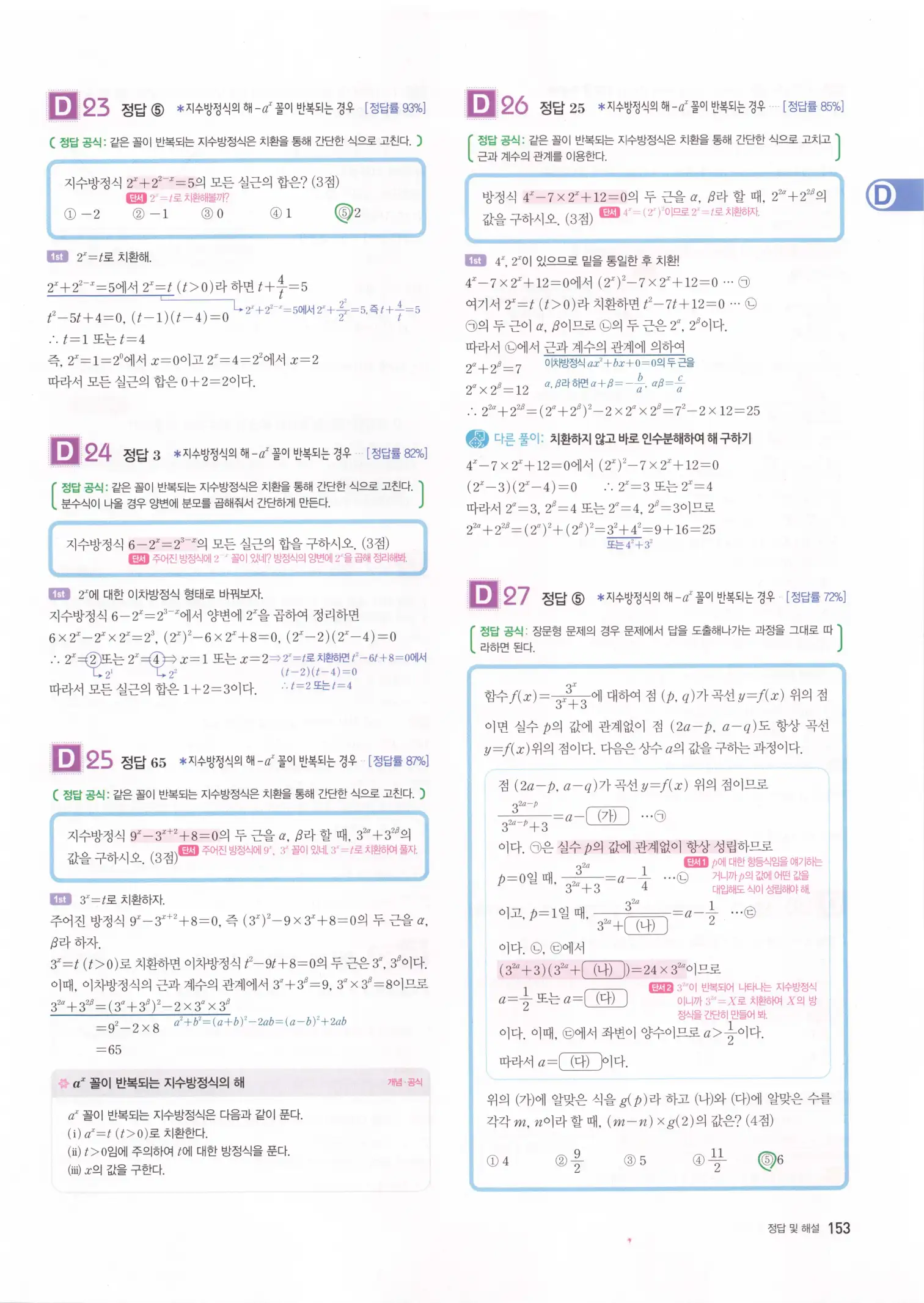 자이스토리 고3 수학1 해설 155