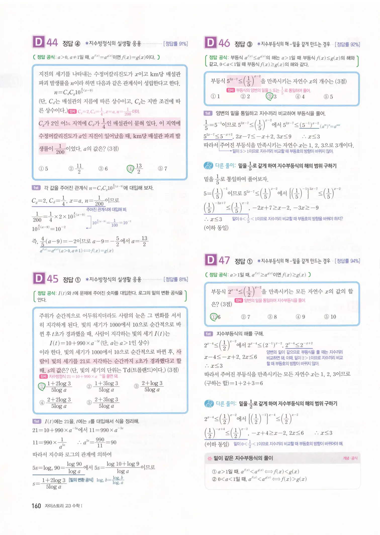 자이스토리 고3 수학1 해설 162