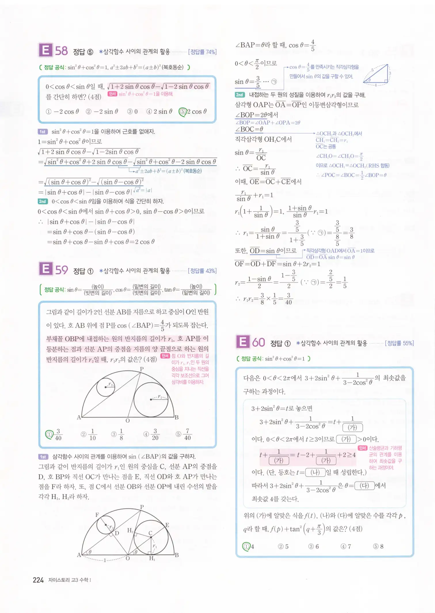 자이스토리 고3 수학1 해설 226