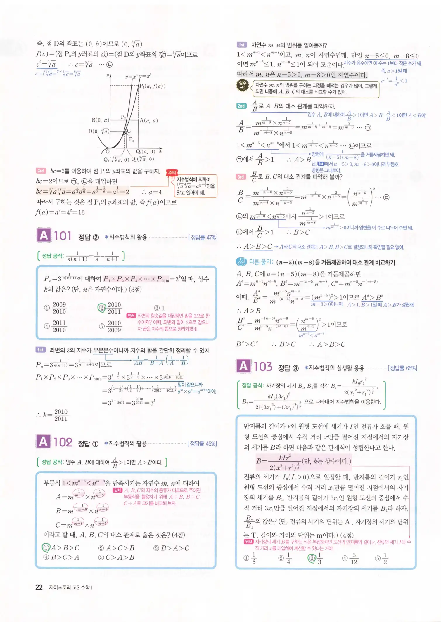 자이스토리 고3 수학1 해설 24