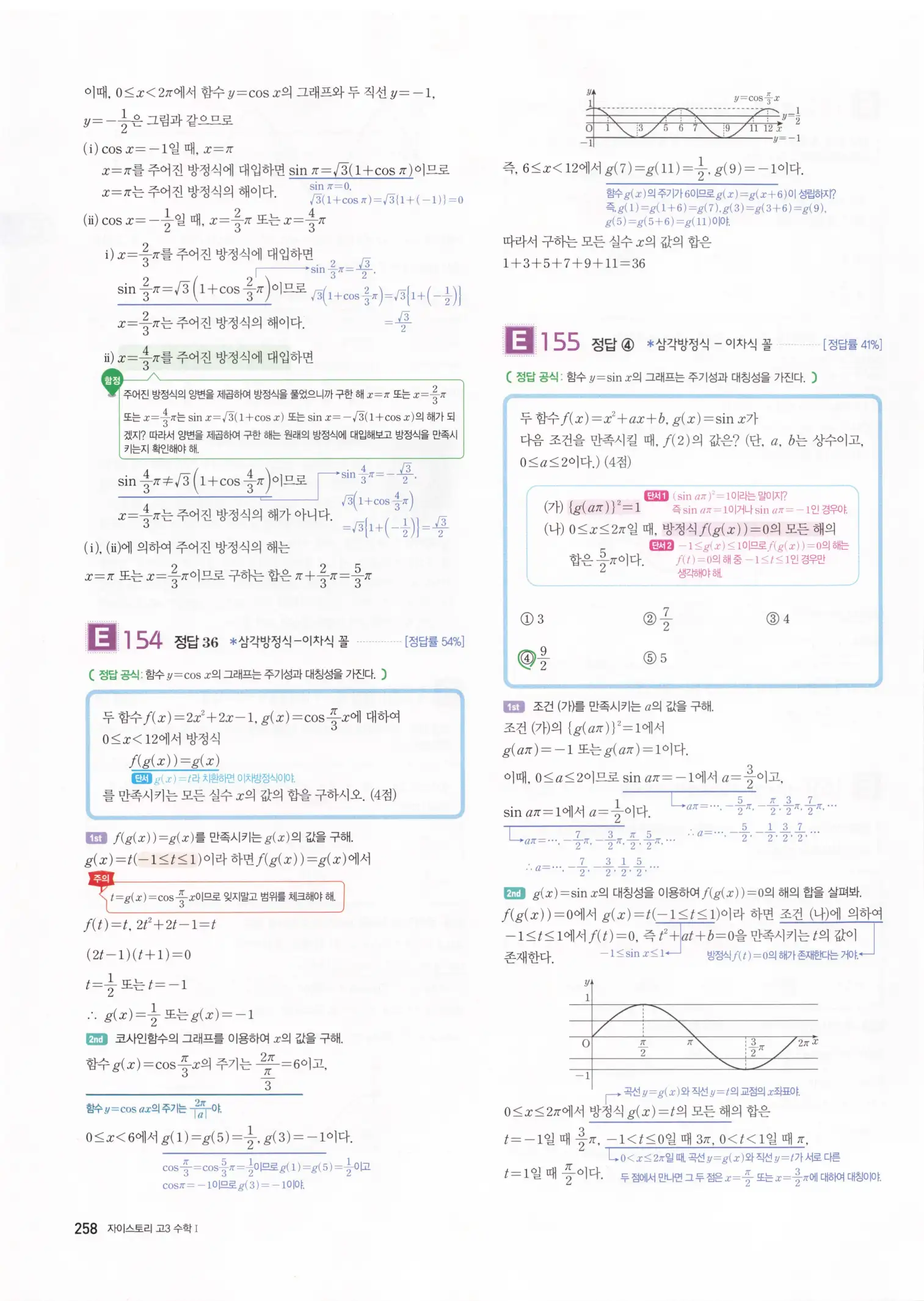 자이스토리 고3 수학1 해설 260