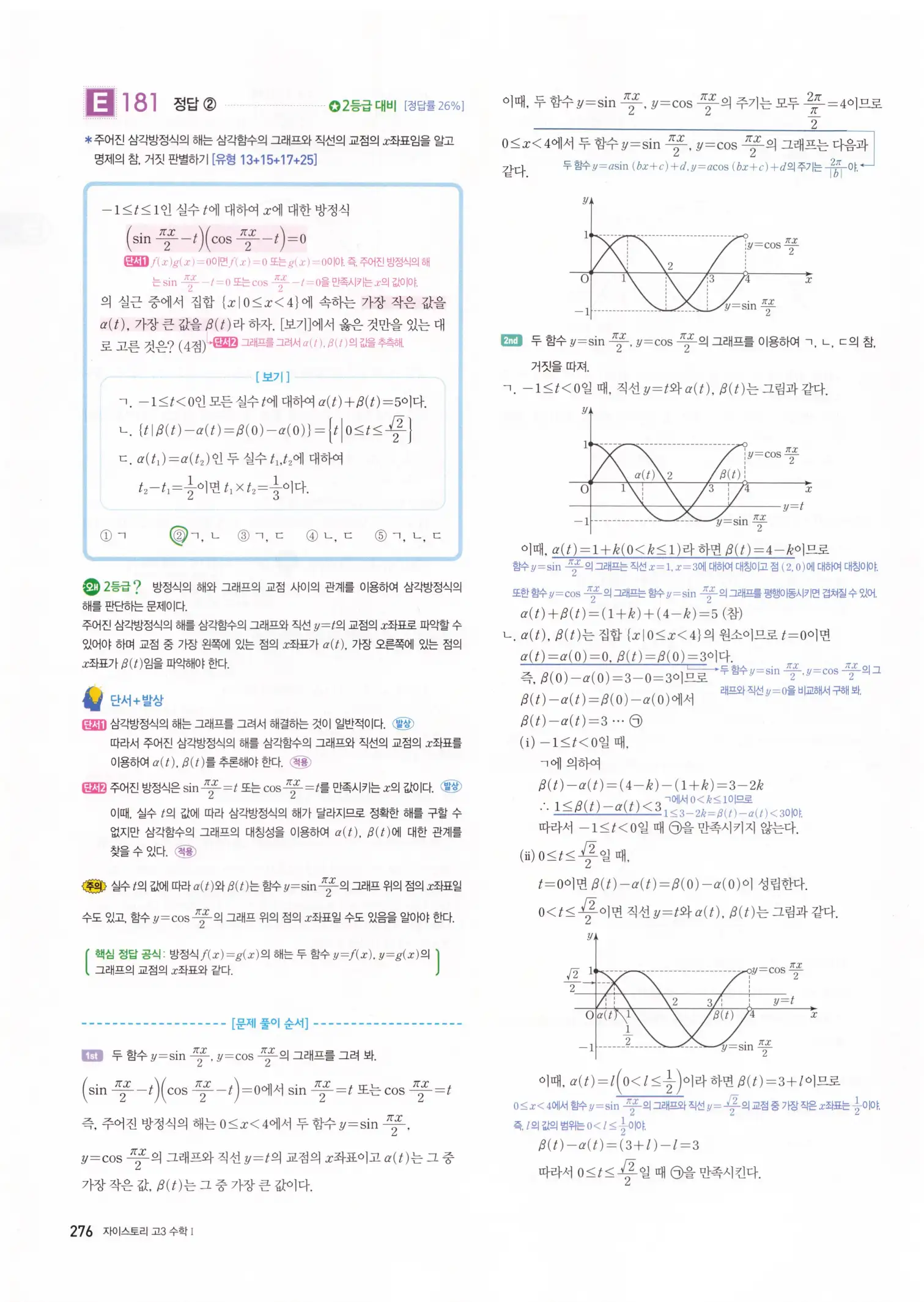 자이스토리 고3 수학1 해설 278