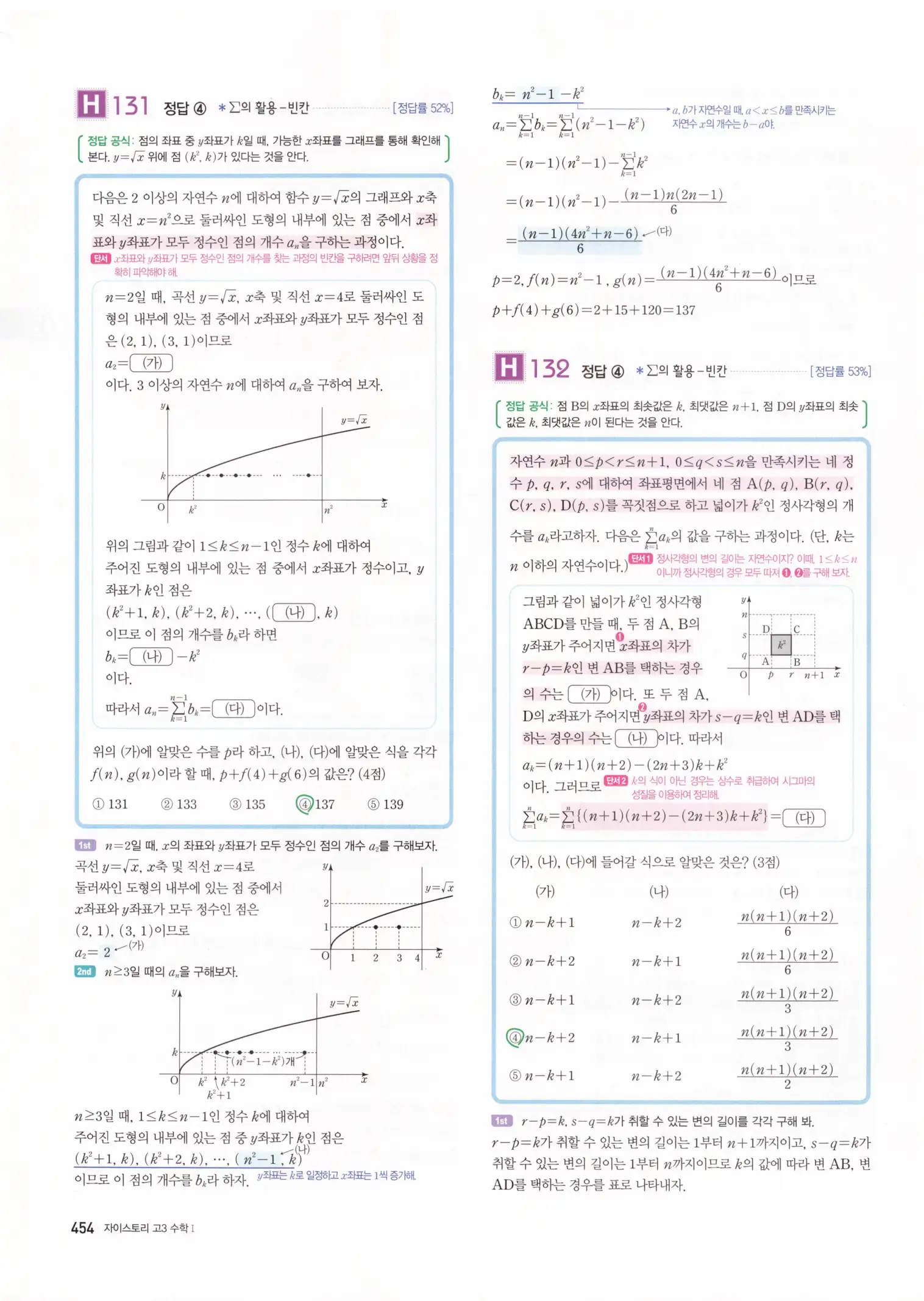 자이스토리 고3 수학1 해설 456