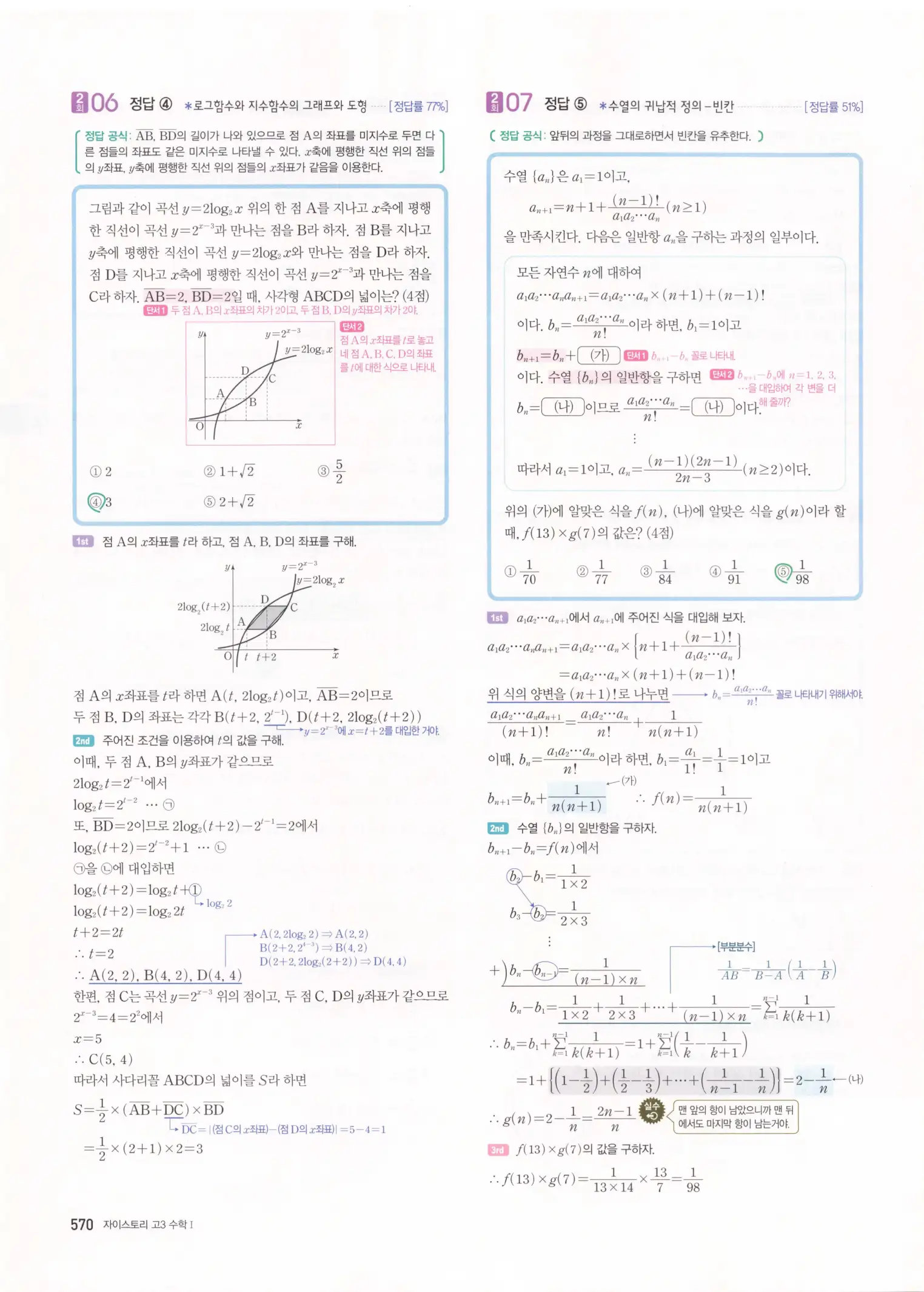 자이스토리 고3 수학1 해설 572