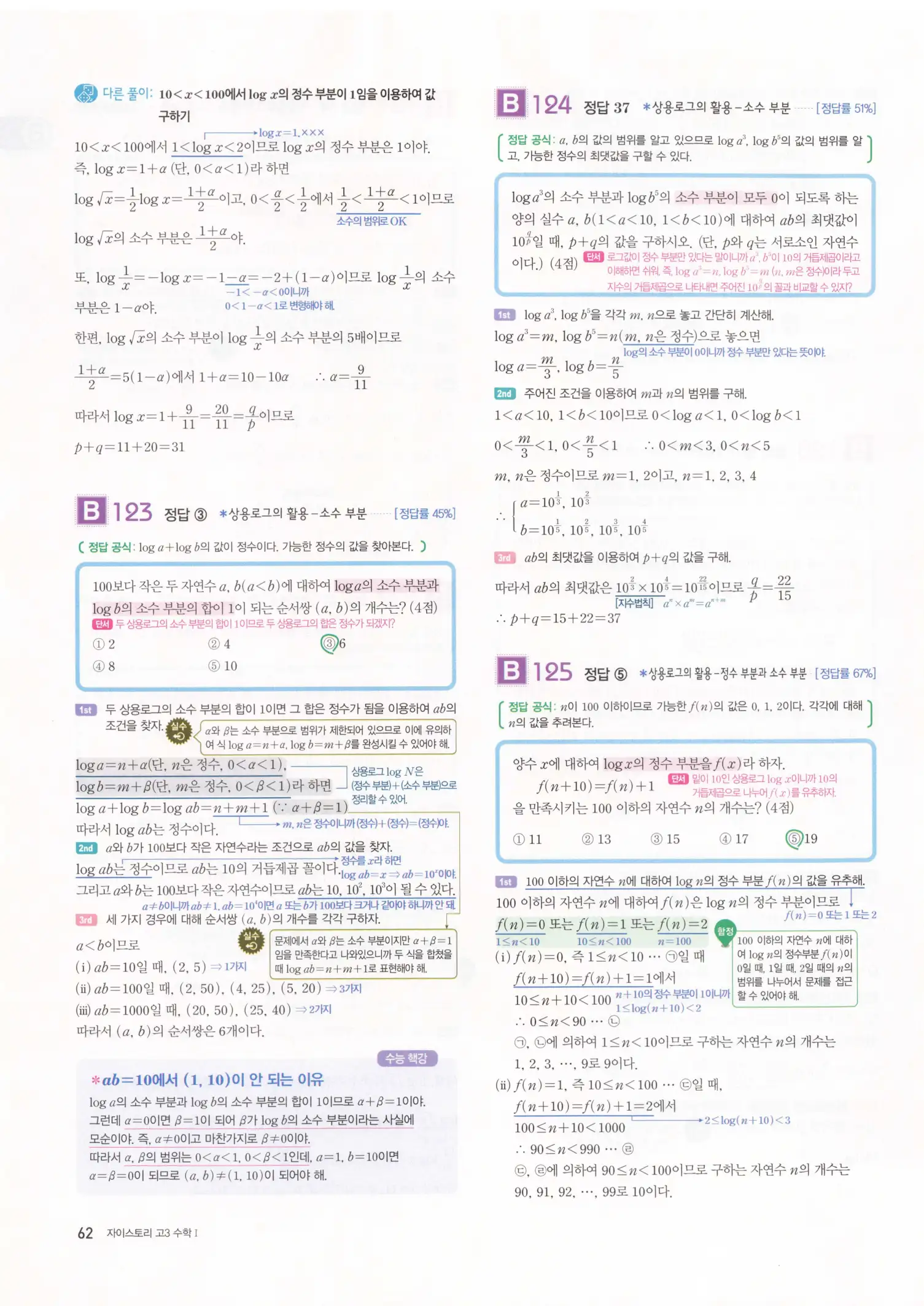 자이스토리 고3 수학1 해설 64