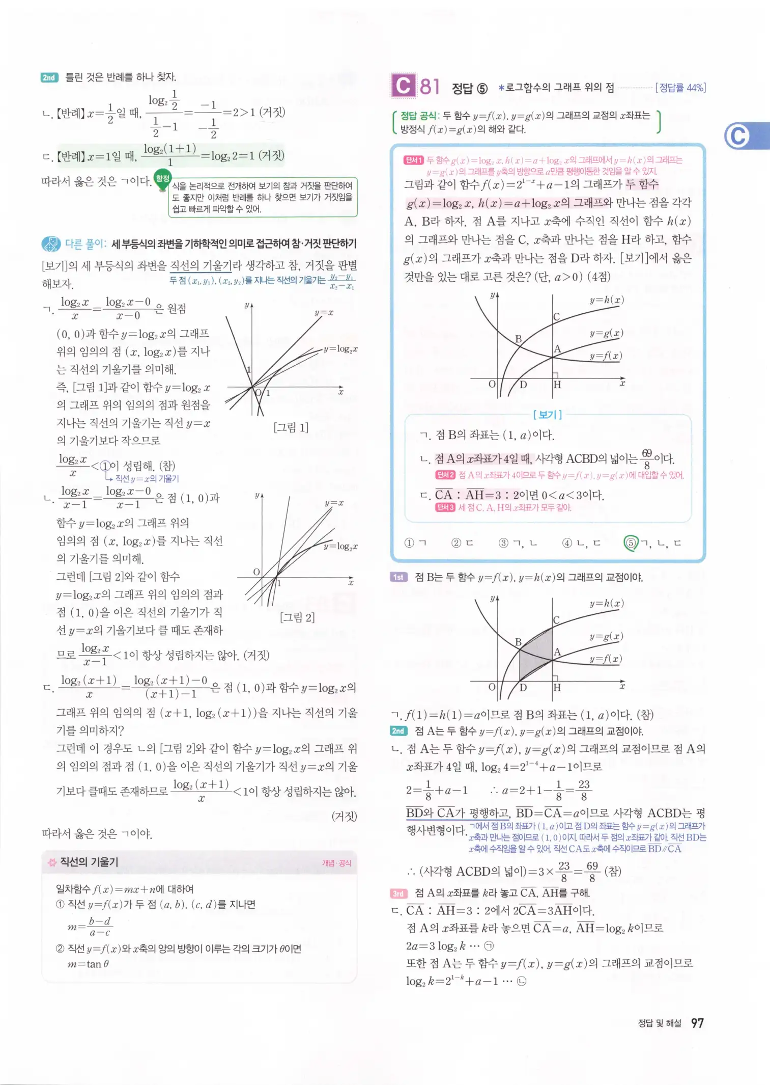 자이스토리 고3 수학1 해설 99