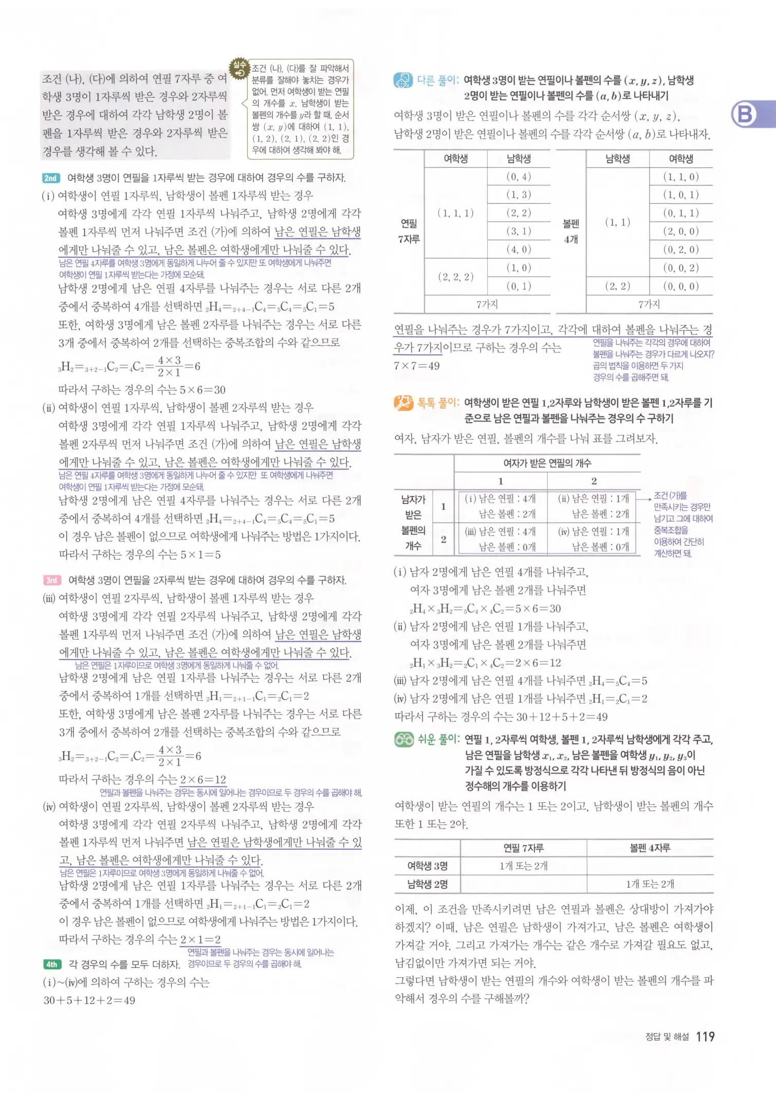 자이스토리 고3 확통 해설 121
