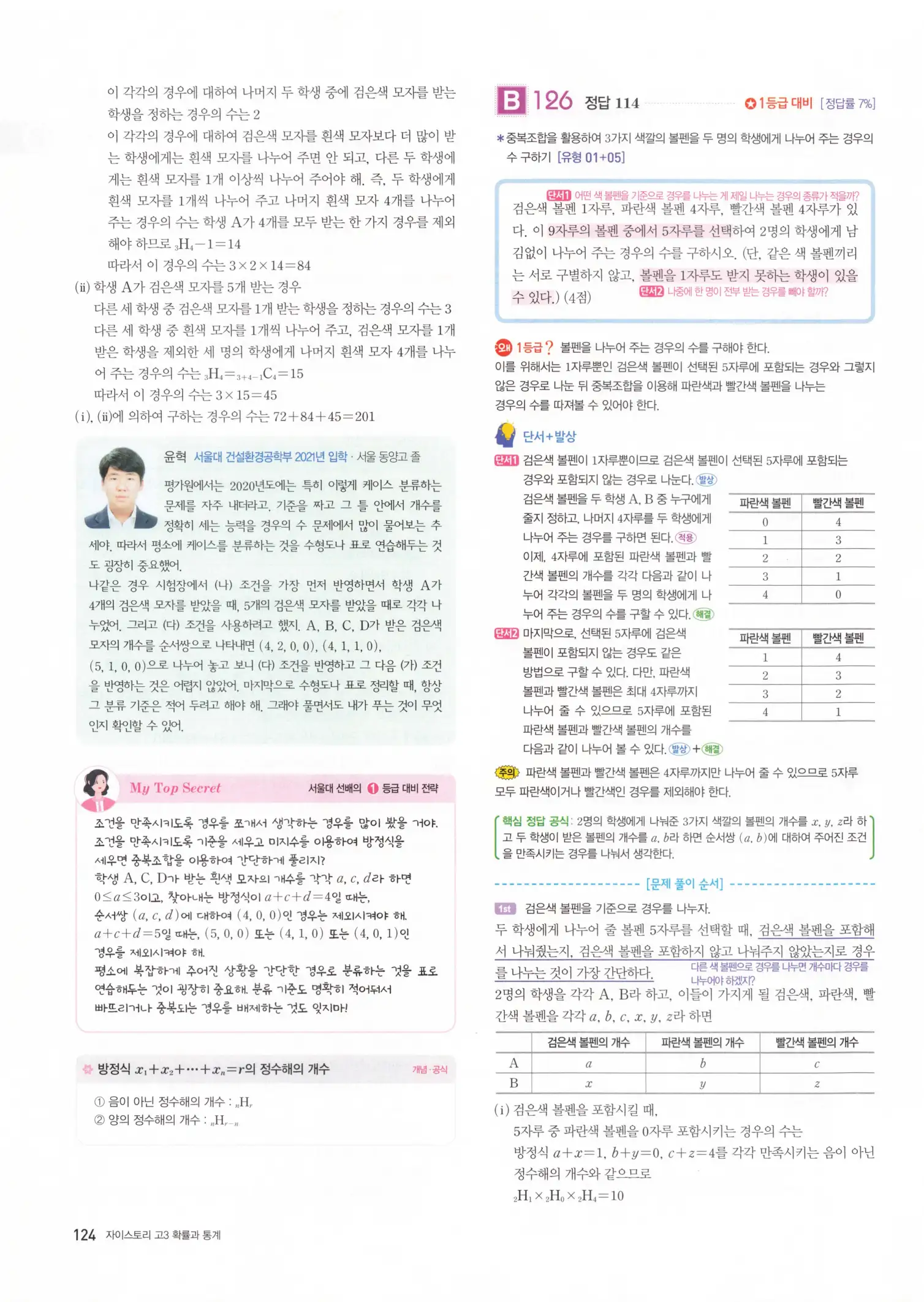 자이스토리 고3 확통 해설 126