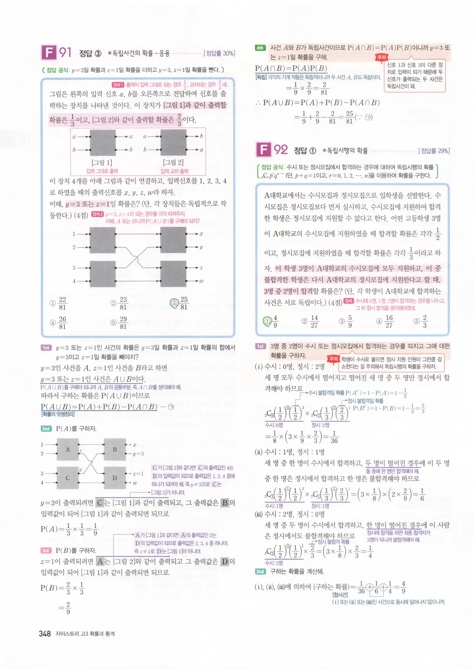 자이스토리 고3 확통 해설 350