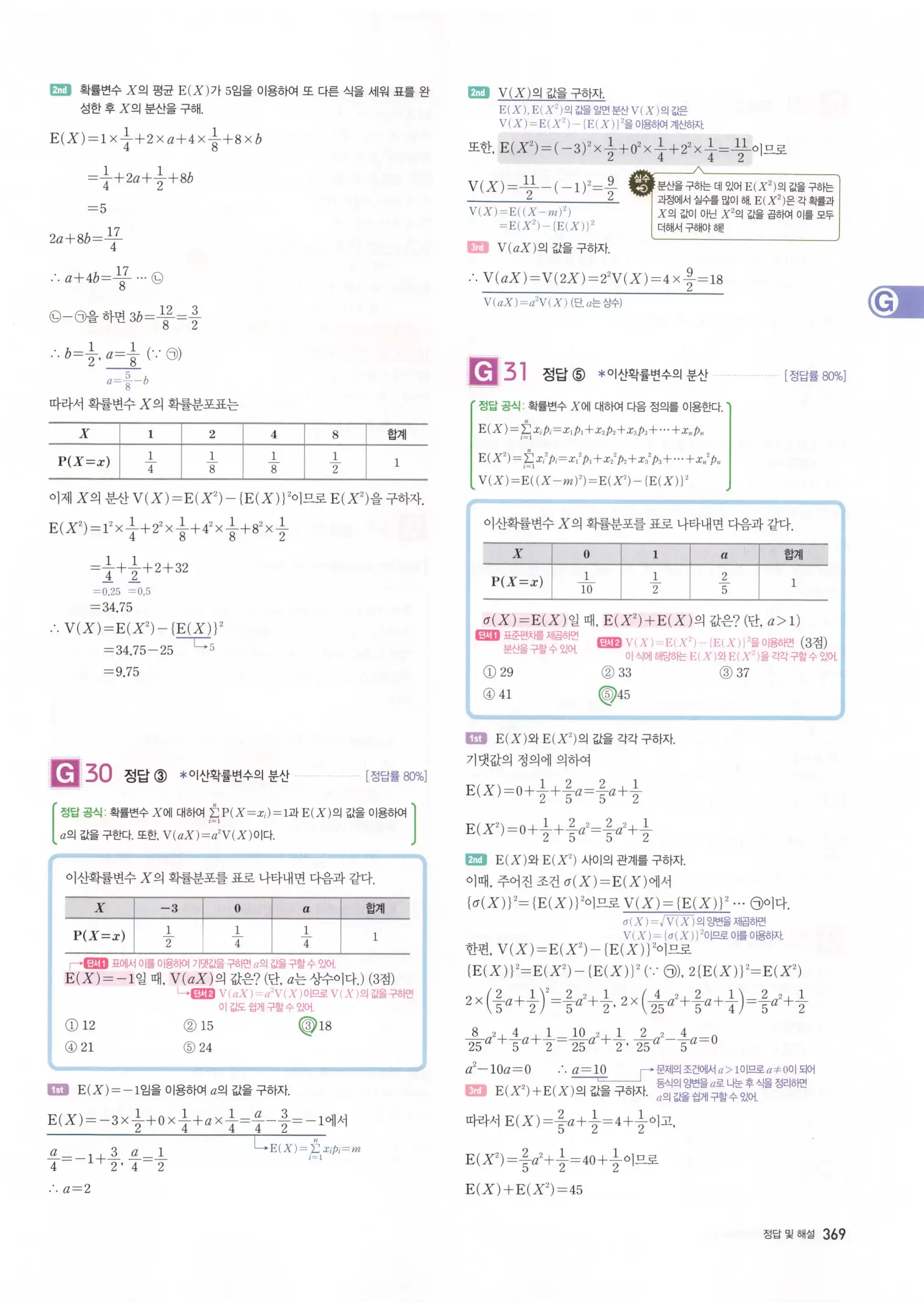 자이스토리 고3 확통 해설 371