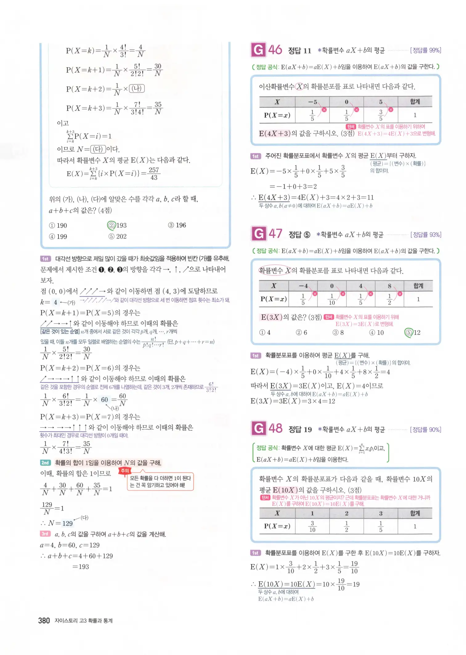 자이스토리 고3 확통 해설 382