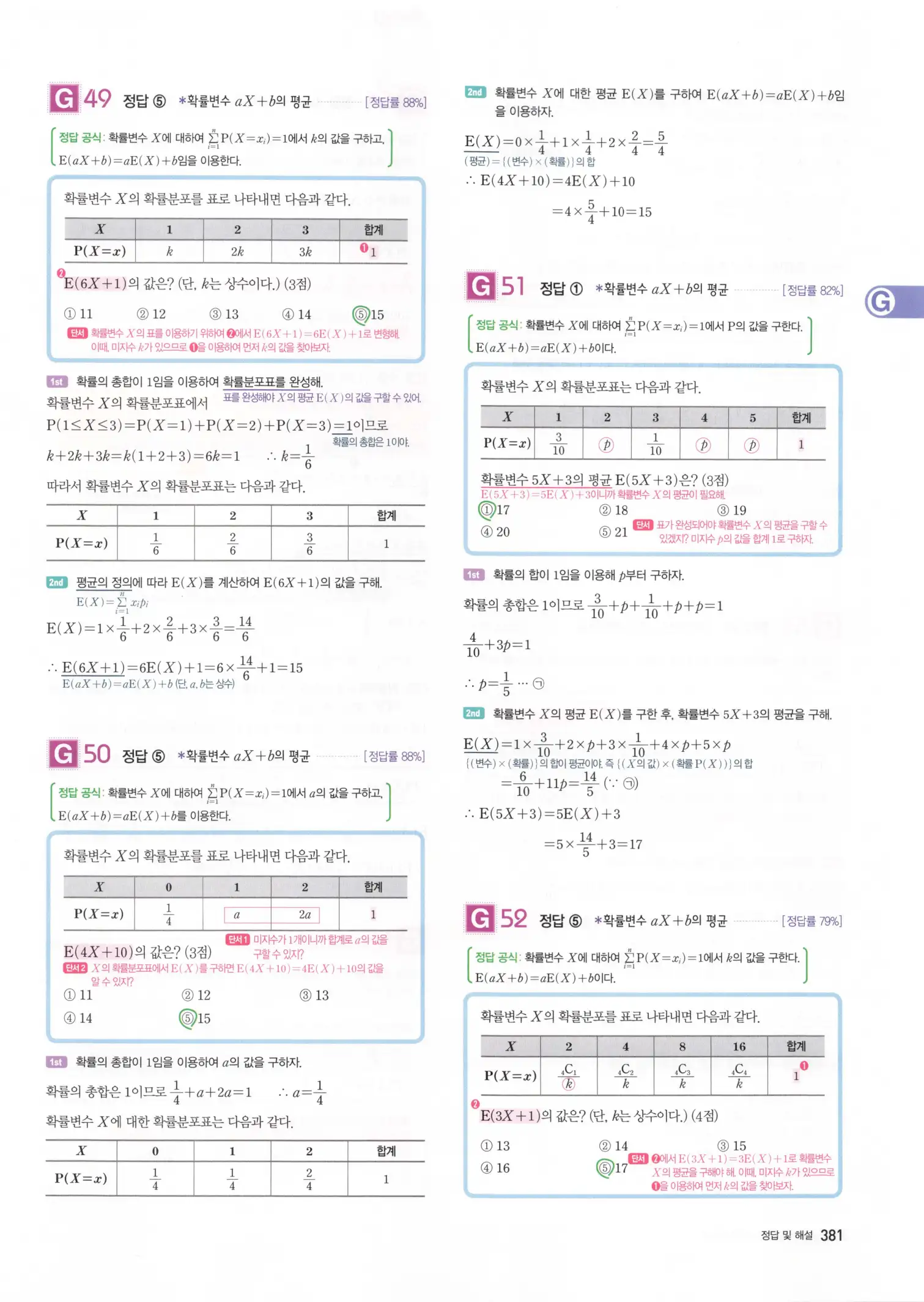 자이스토리 고3 확통 해설 383