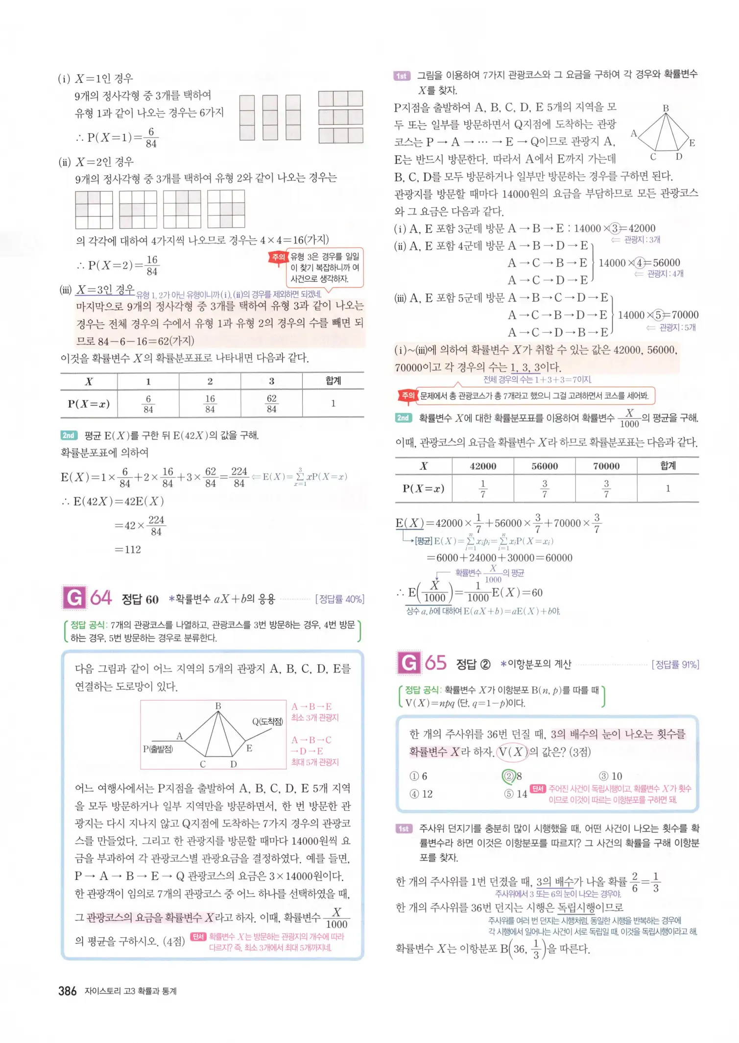 자이스토리 고3 확통 해설 388