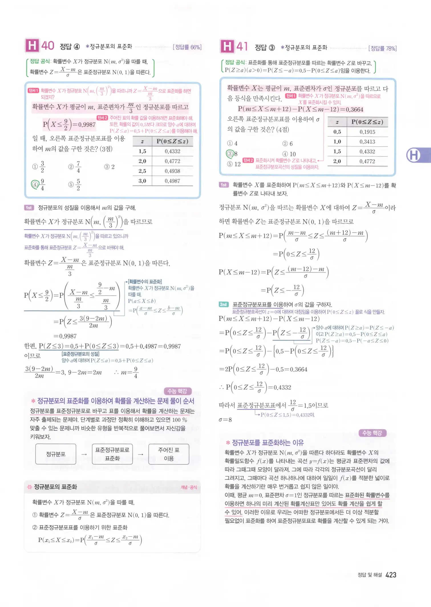자이스토리 고3 확통 해설 425